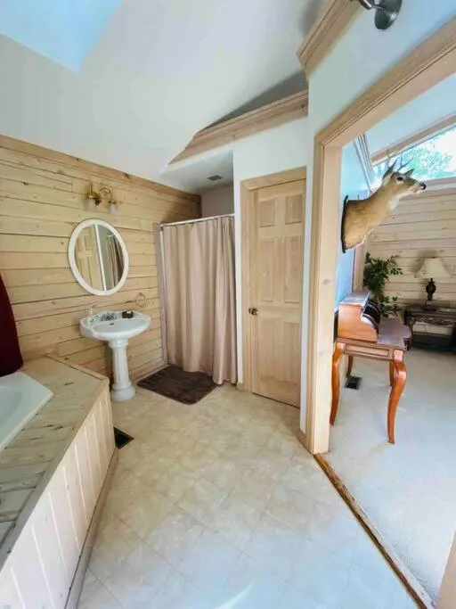 Bed in The Luxury Suite at Bear Mountain