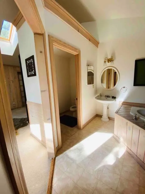 Bed in The Luxury Suite at Bear Mountain