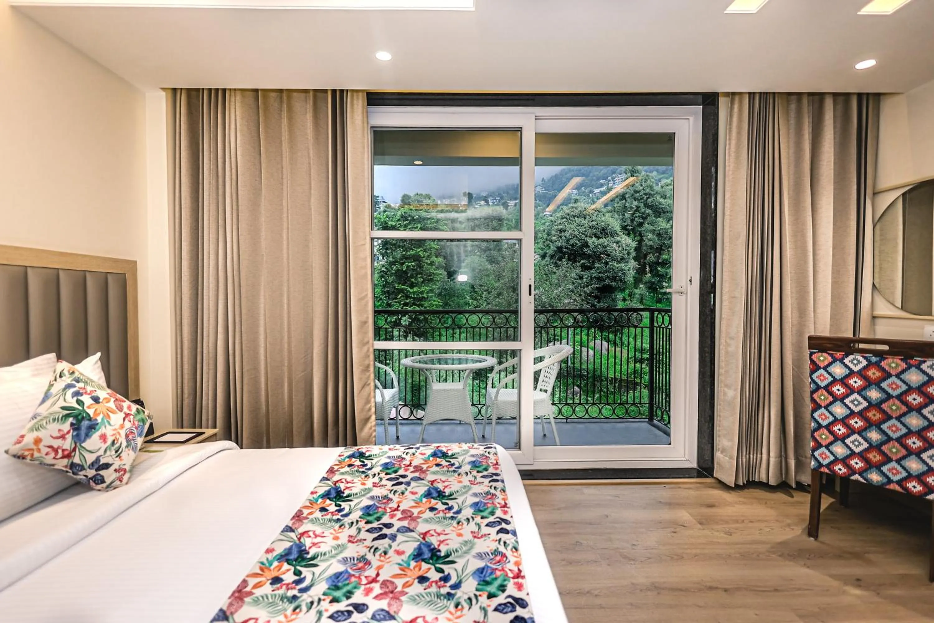 View (from property/room), Bed in Regenta Inn Luxinna Heights Mcleodganj