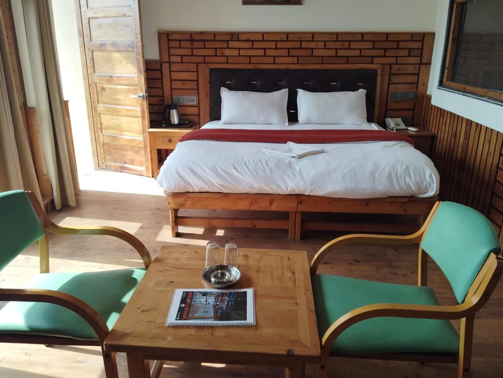 Bedroom, Bed in Hotel CM Palace - Pure Vegetarian