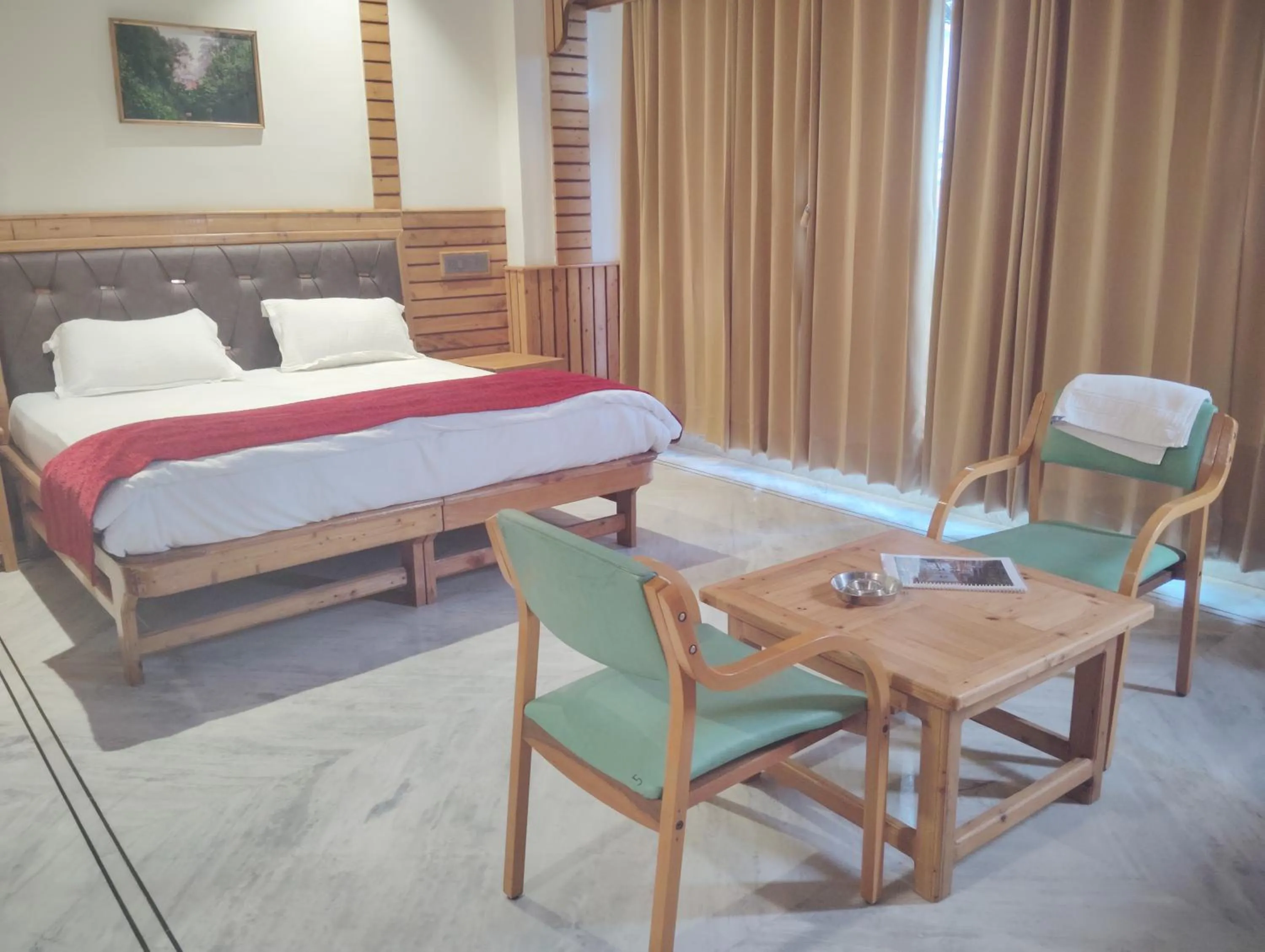 Bedroom, Bed in Hotel CM Palace - Pure Vegetarian