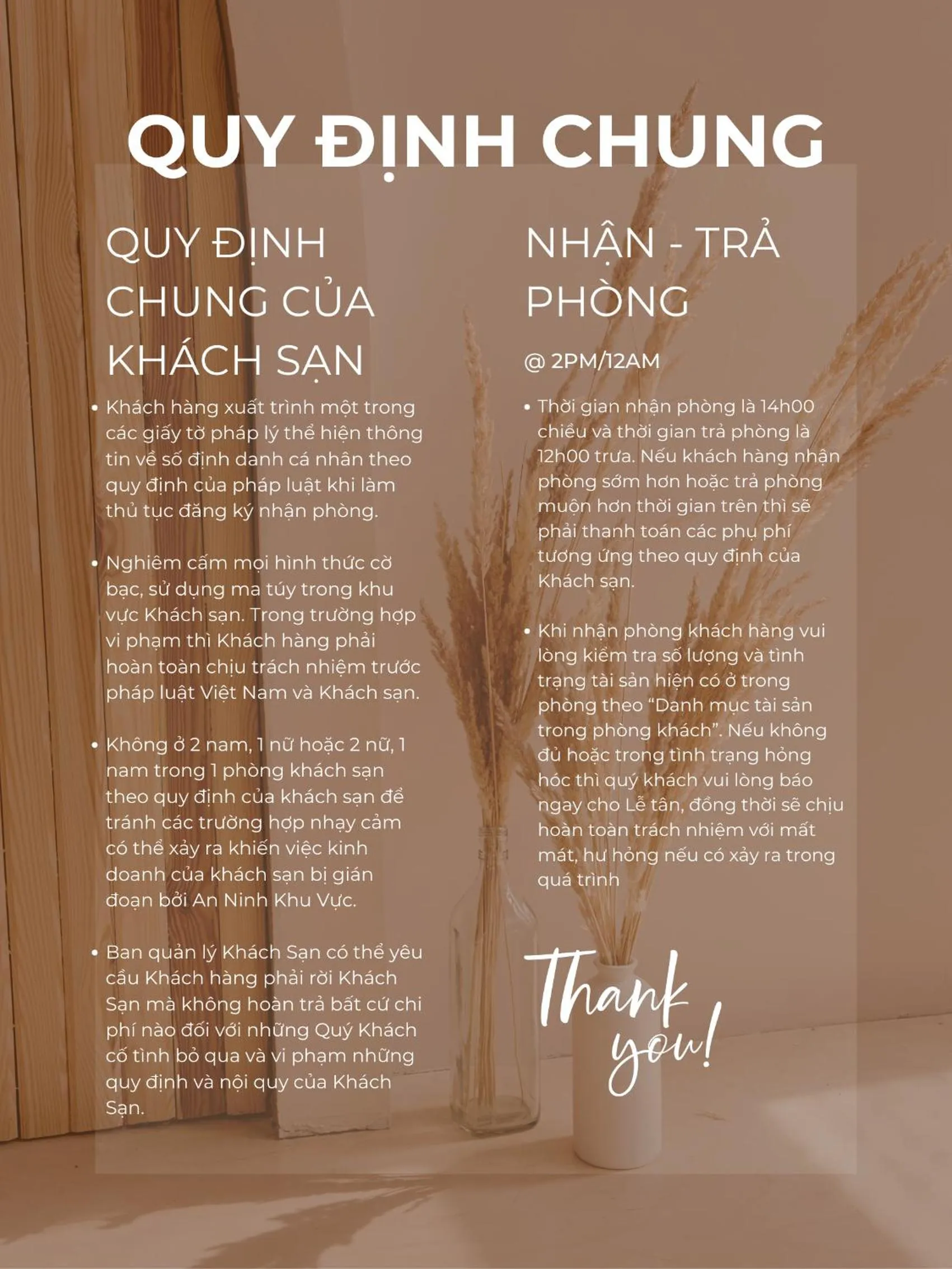 Text overlay in Nhan Hoa Hotel