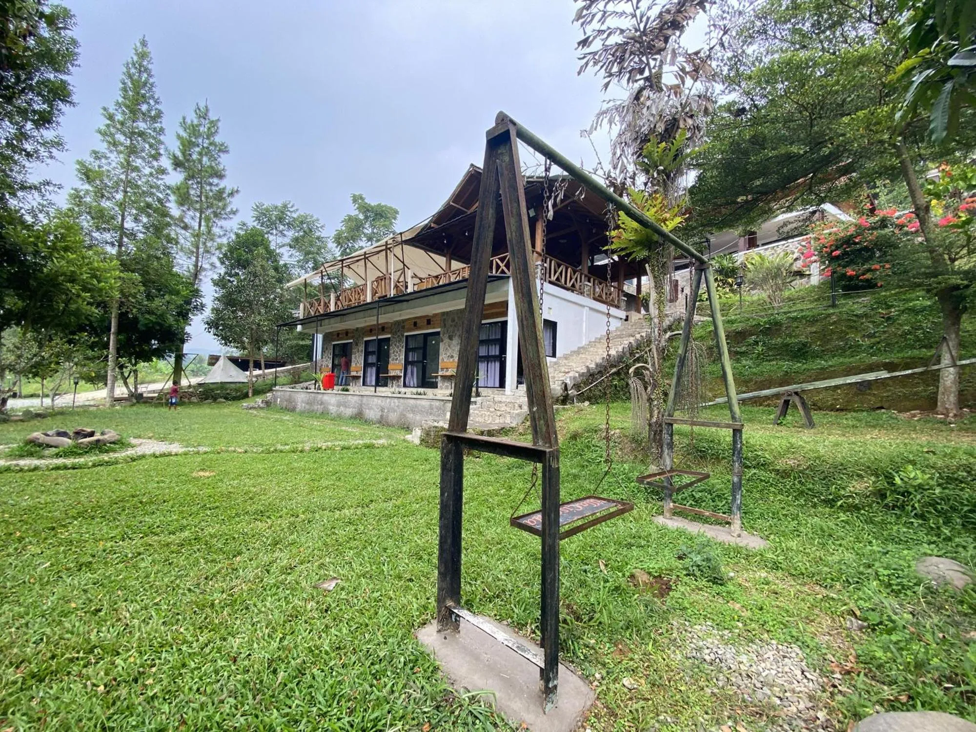Children play ground in Shine River