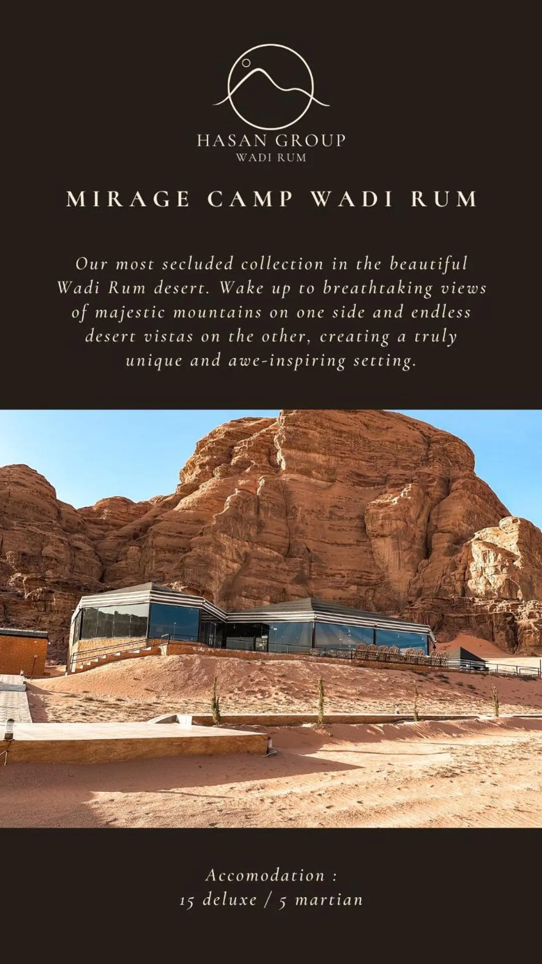 Property logo or sign in Mirage Camp Wadi Rum