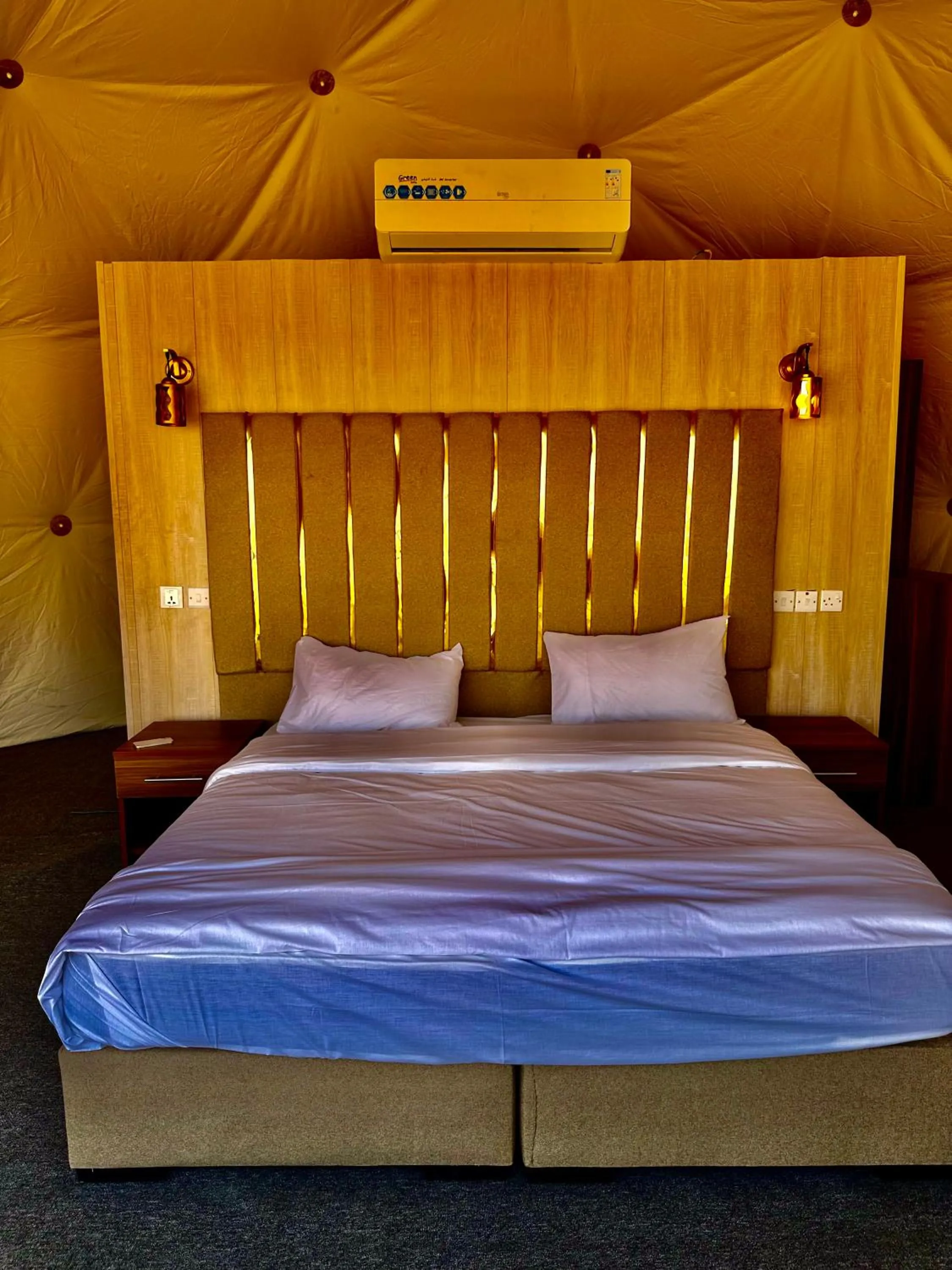 Bed in Mirage Camp Wadi Rum