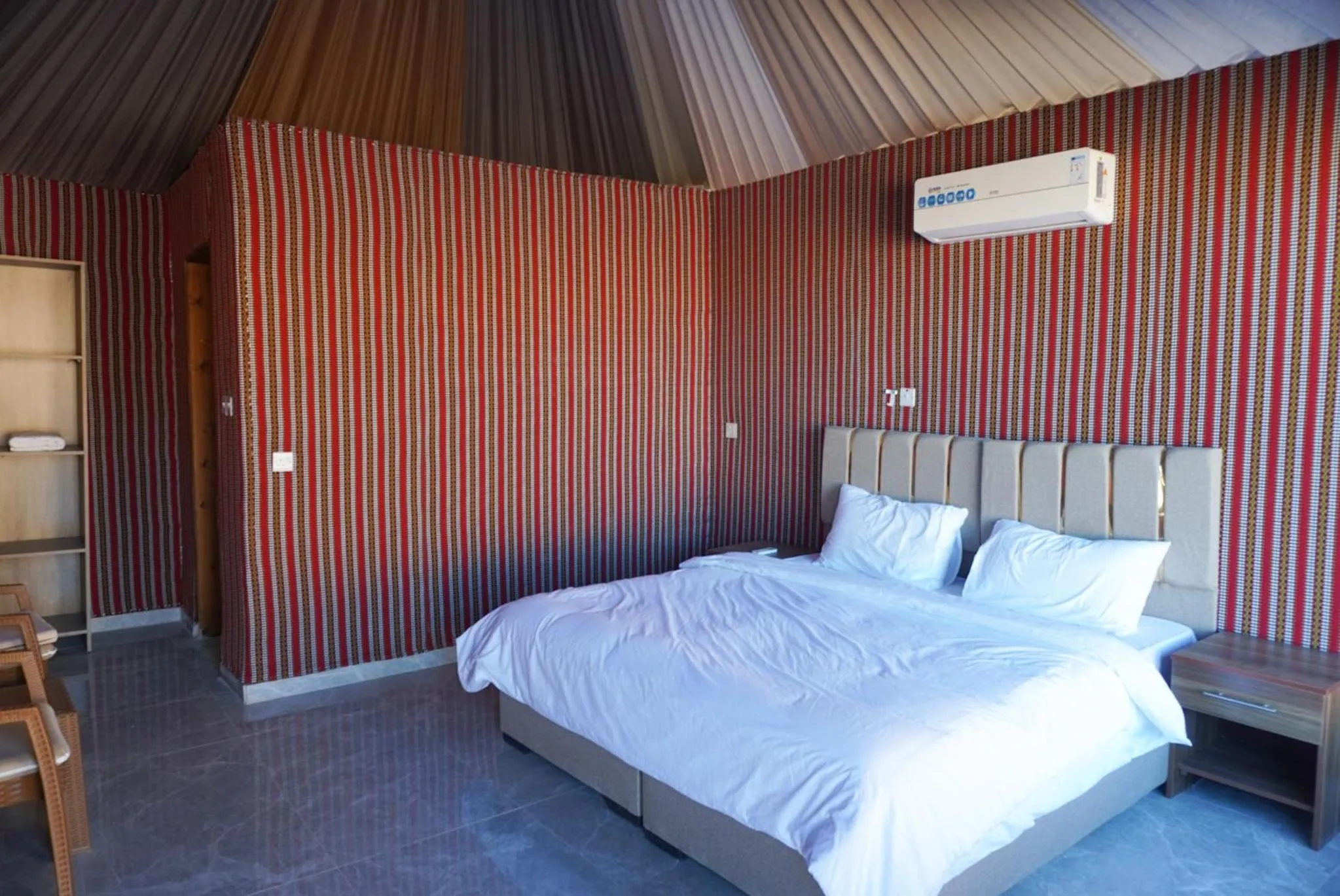 Bed in Mirage Camp Wadi Rum