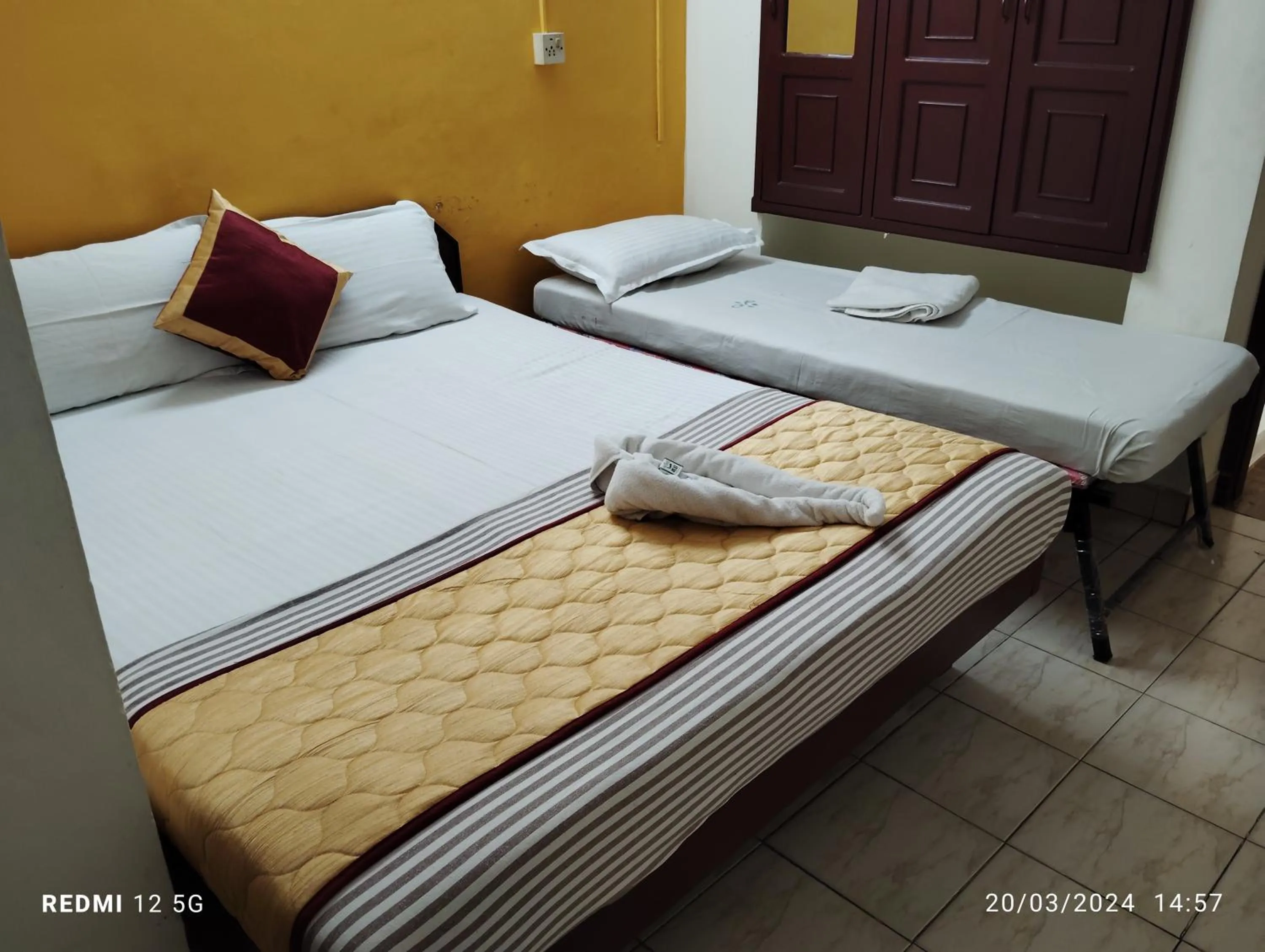 Bed in Hotel Gamas Inn