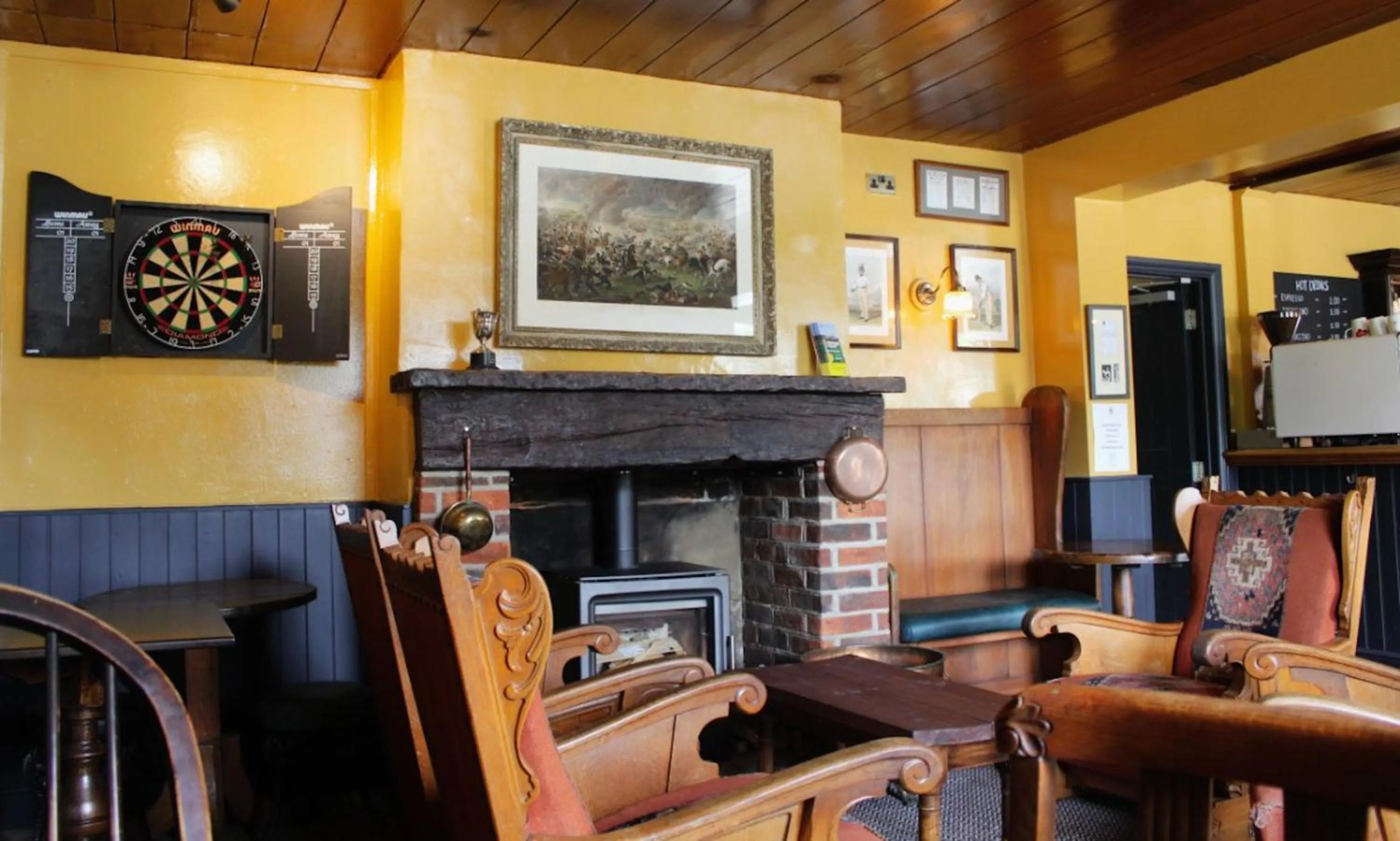Seating area in The George Inn St Mary Bourne