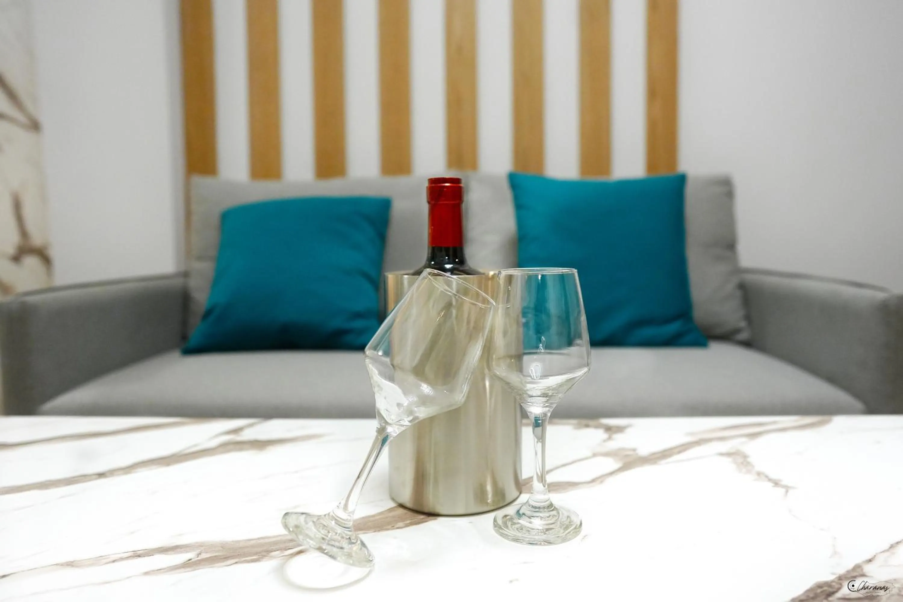 Living room in Electra Suites