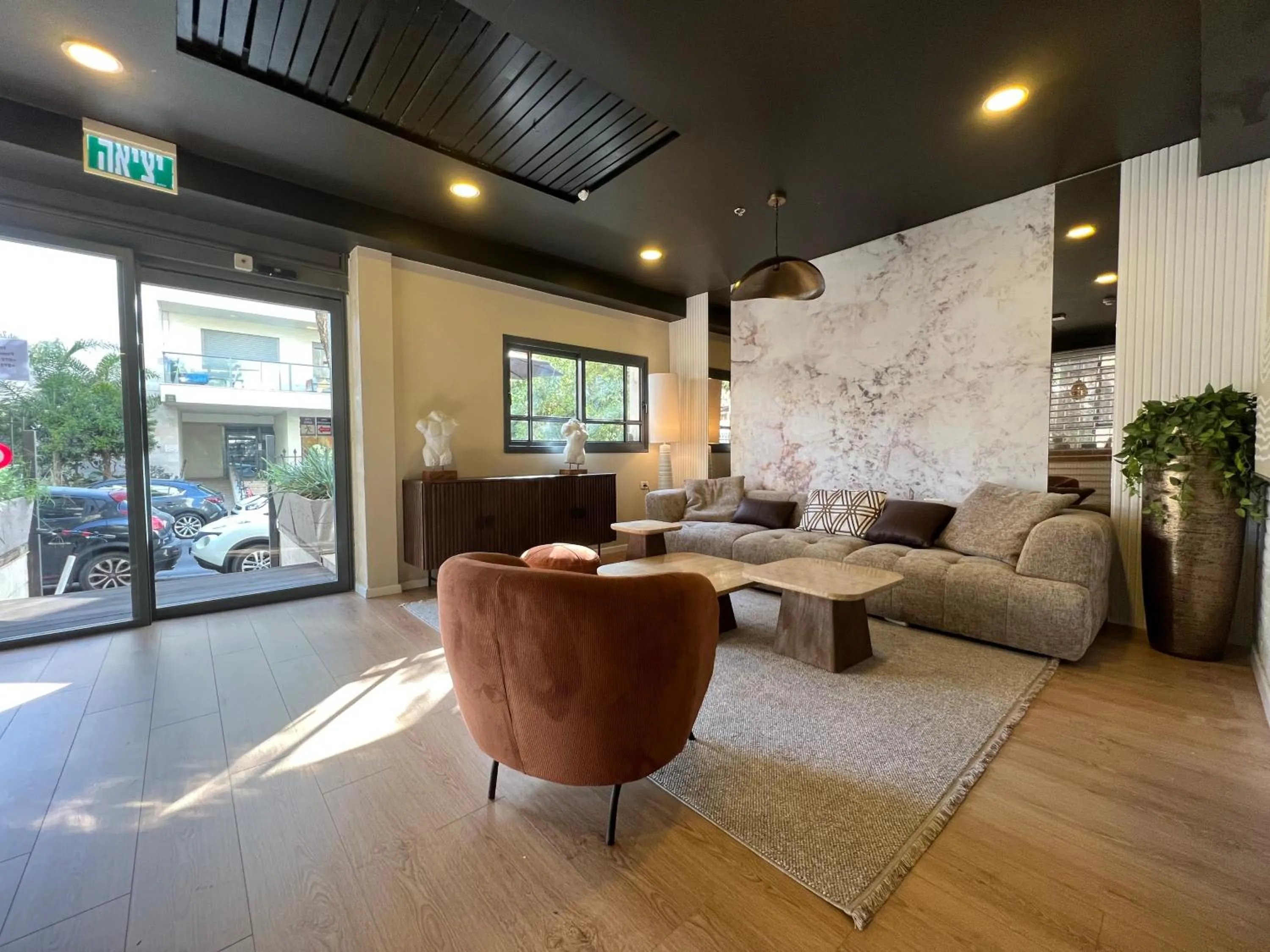 Seating area in Beer Garden Hotel