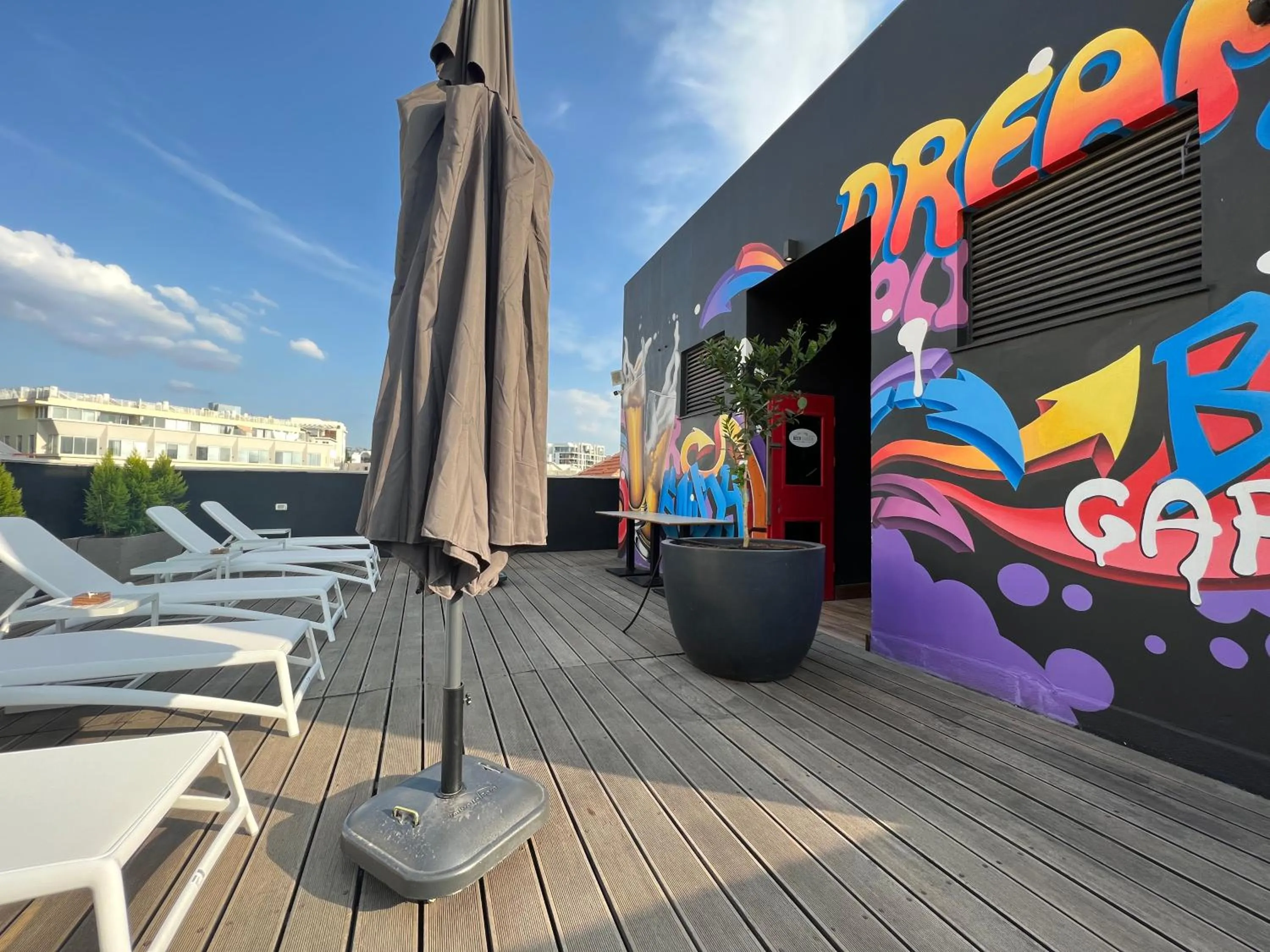 Patio in Beer Garden Hotel