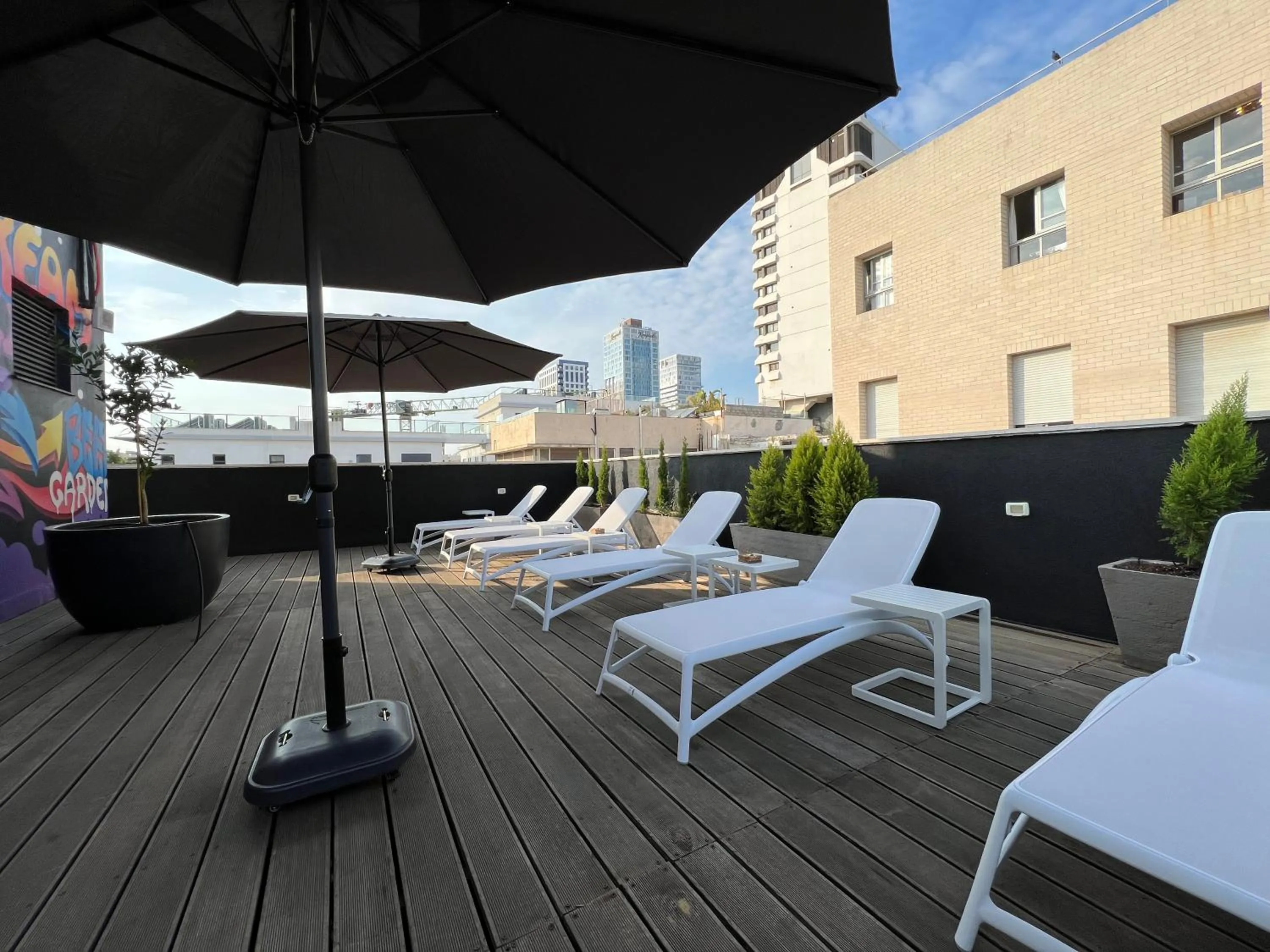 Patio in Beer Garden Hotel