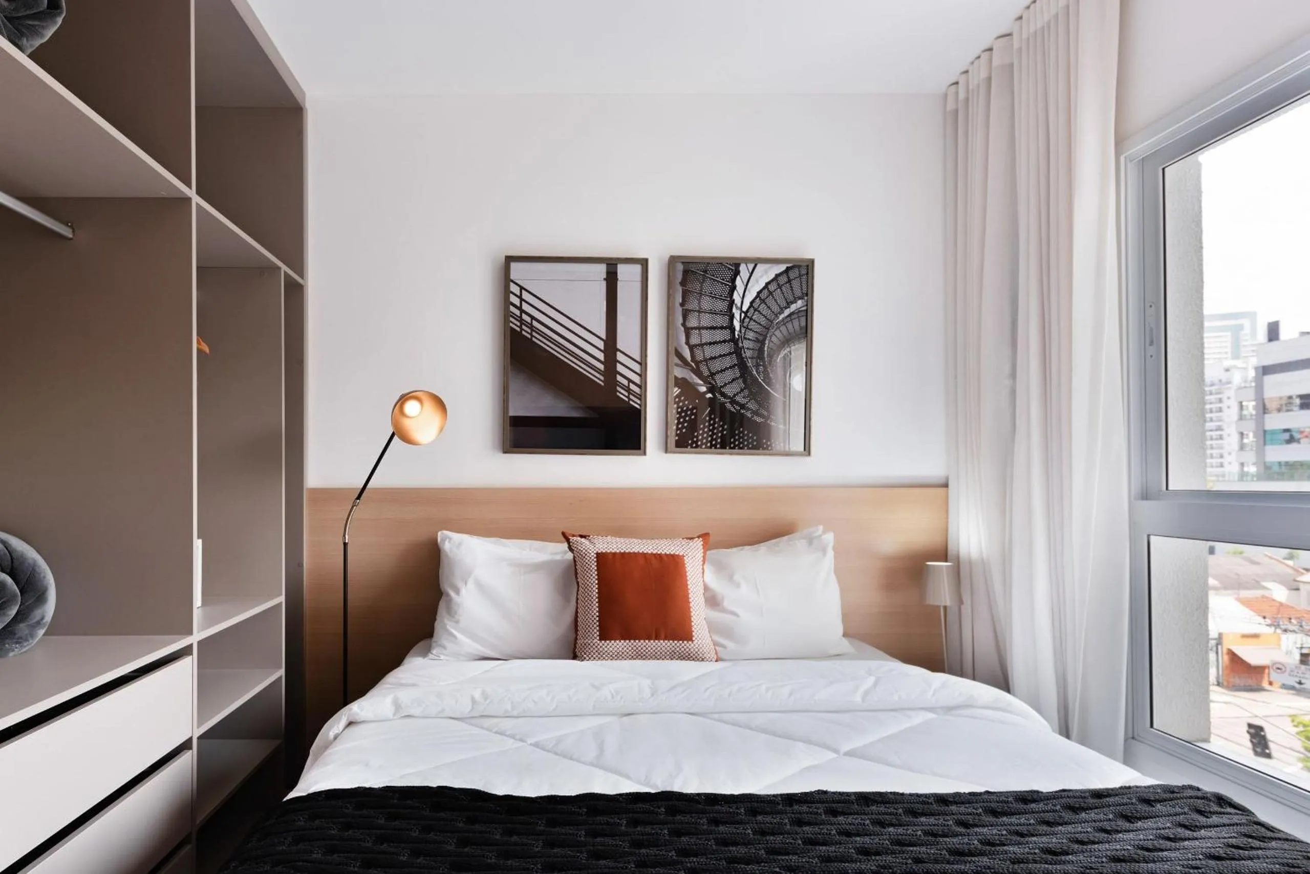 Bed in Homelike by Viva - Apartamentos completos em Pinheiros a uma quadra da Faria Lima