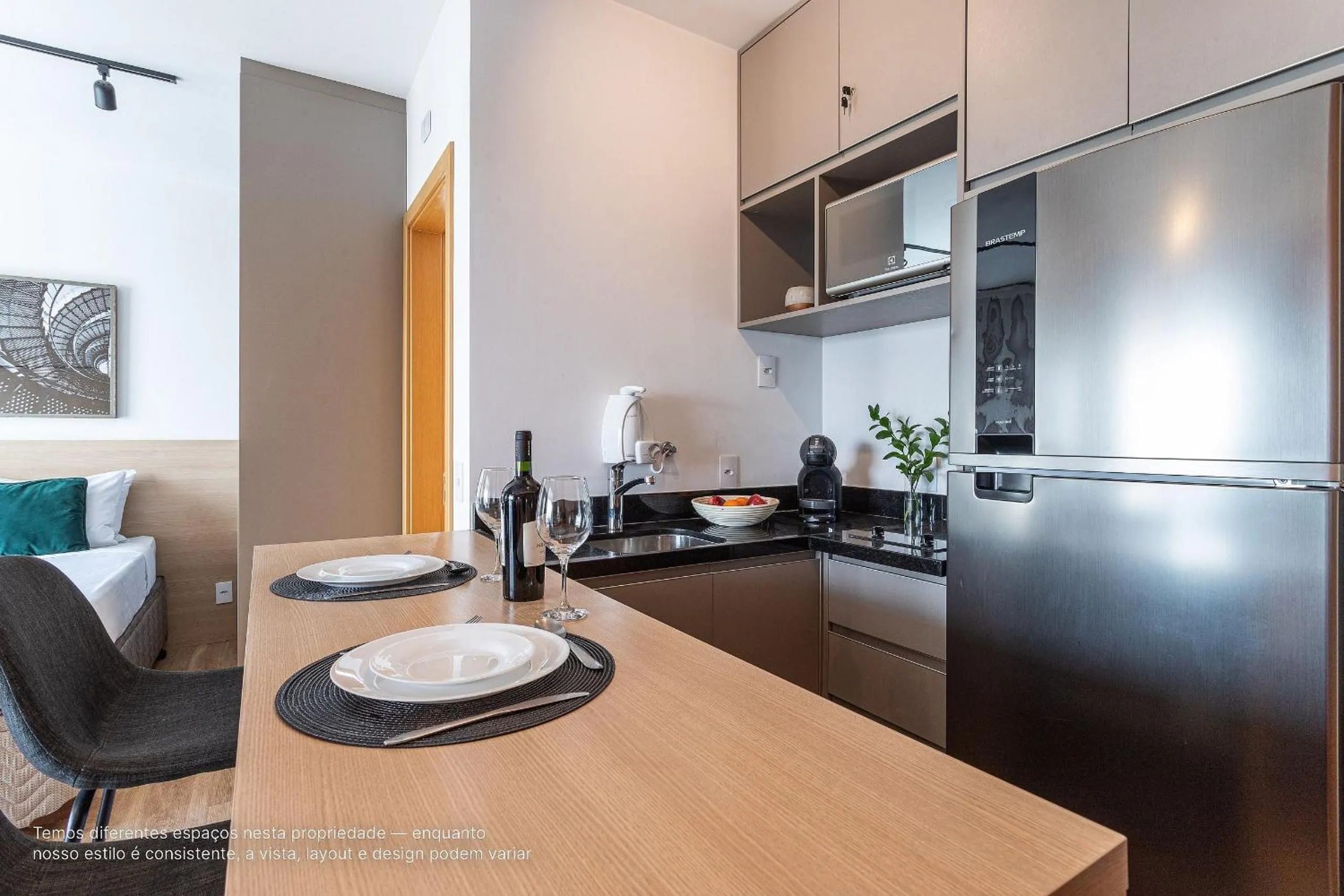 Kitchen or kitchenette in Homelike by Viva - Apartamentos completos em Pinheiros a uma quadra da Faria Lima