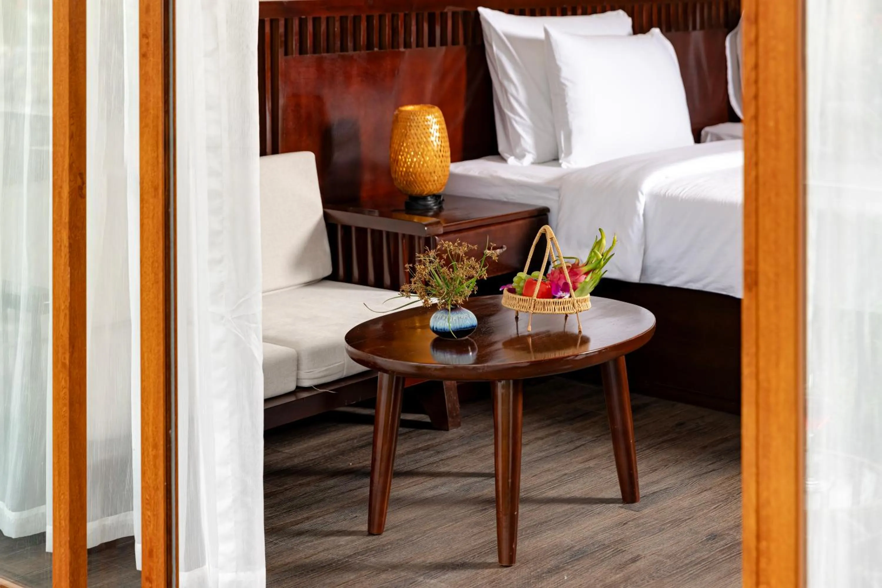 Seating area, Bed in Athena Premier Resort Ninh Bình