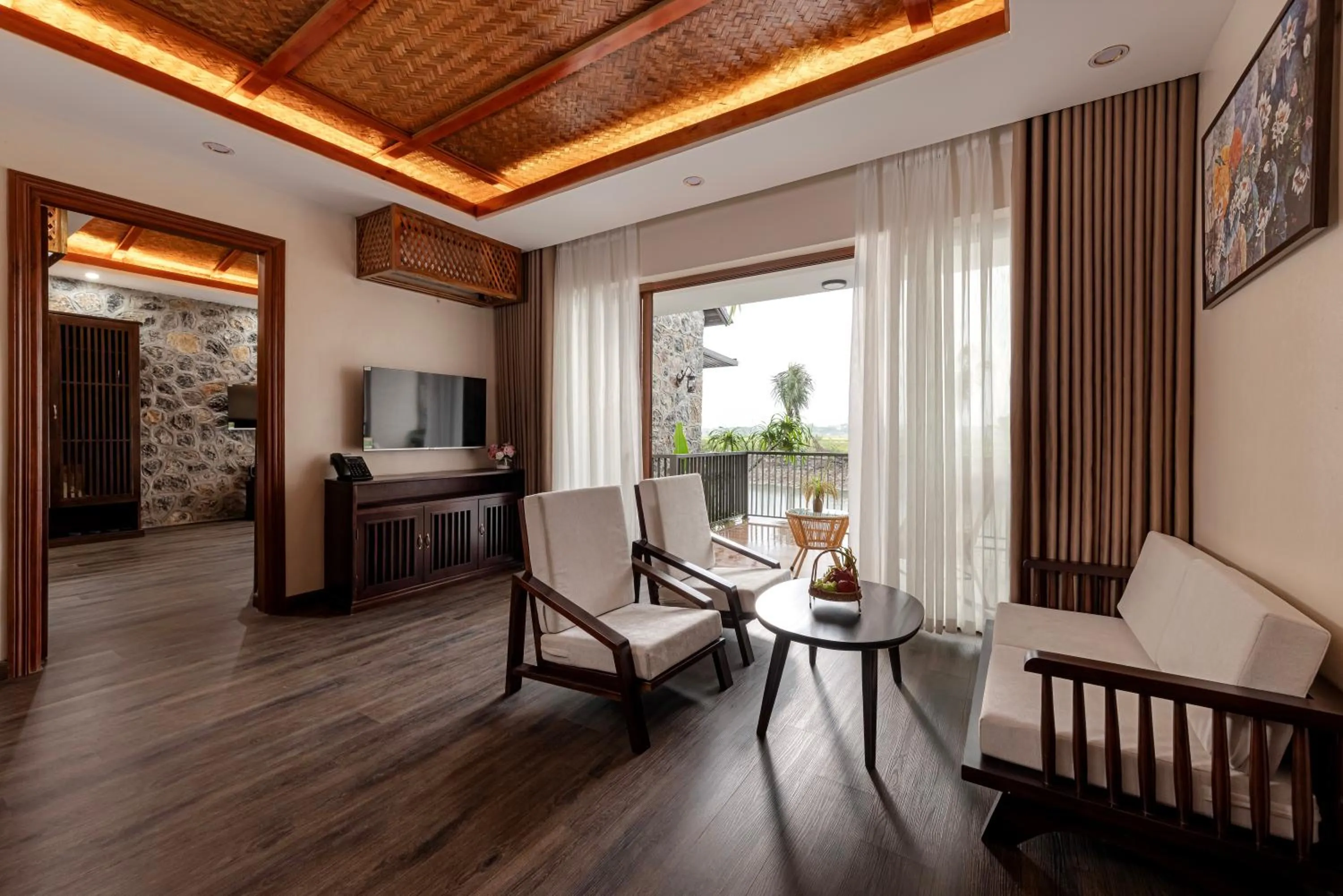 Living room in Athena Premier Resort Ninh Bình