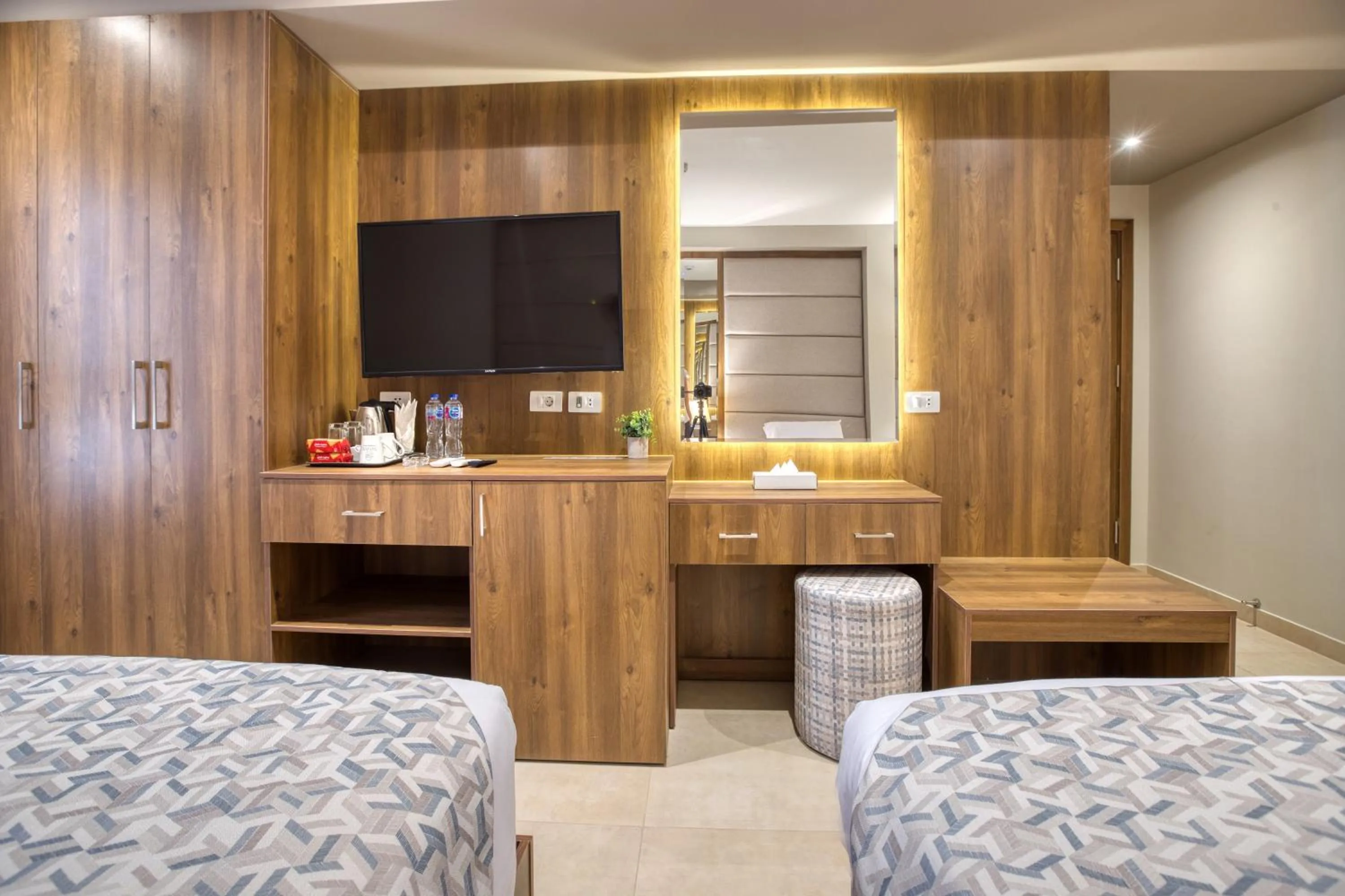 TV and multimedia, Bed in Nozol Pyramids Hotel and Spa