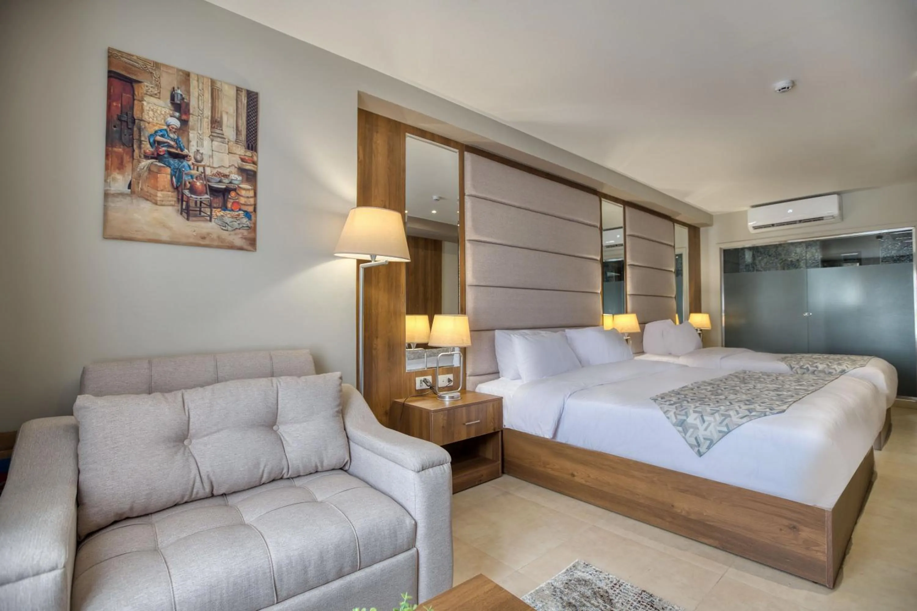 Living room, Bed in Nozol Pyramids Hotel and Spa