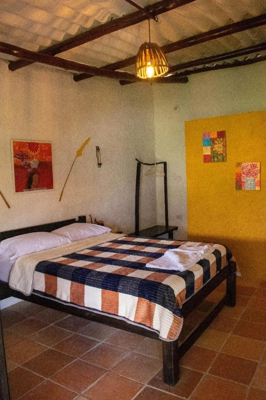 Bed in HOTEL CAMPESTRE ABRAZO DEL ANGEL