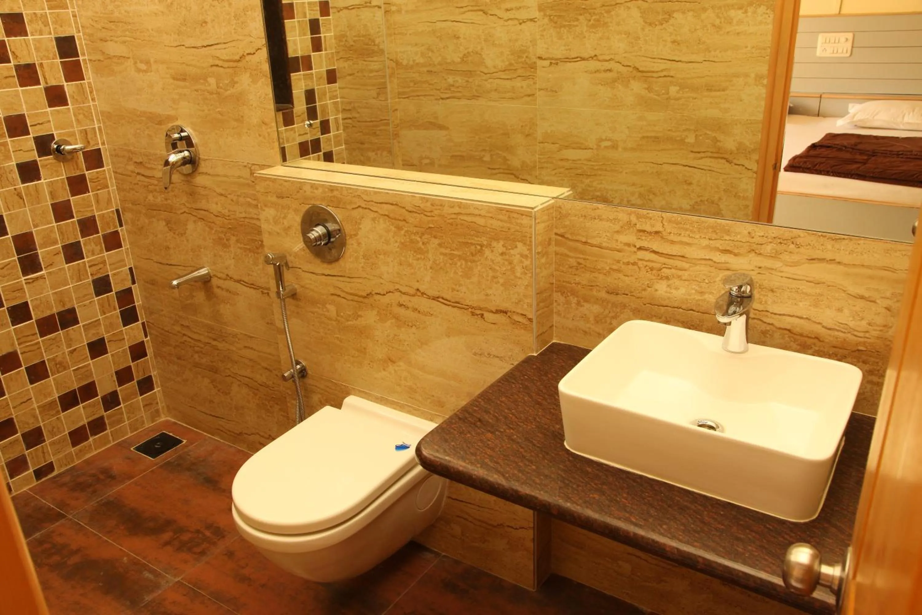 Bathroom in Hotel Ravikiran Alibaug