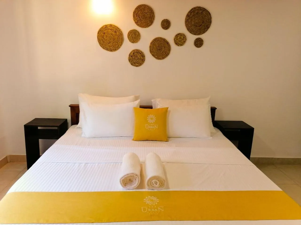 Bed in Urban Galle Villa