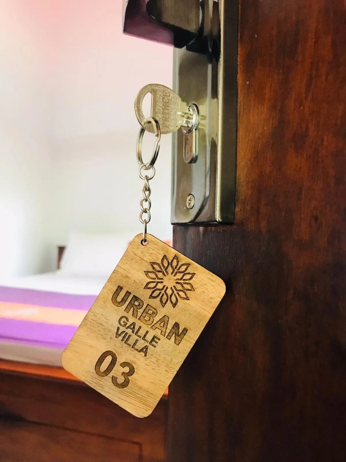 Bed in Urban Galle Villa