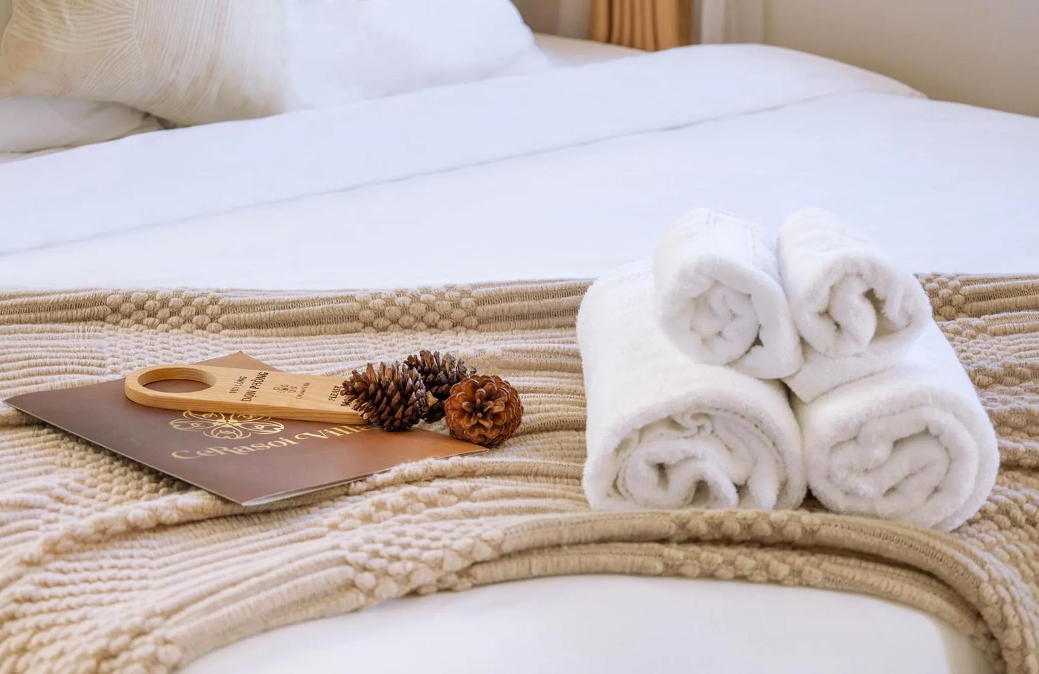 Bed in Cerasoi Boutique Villa Dalat