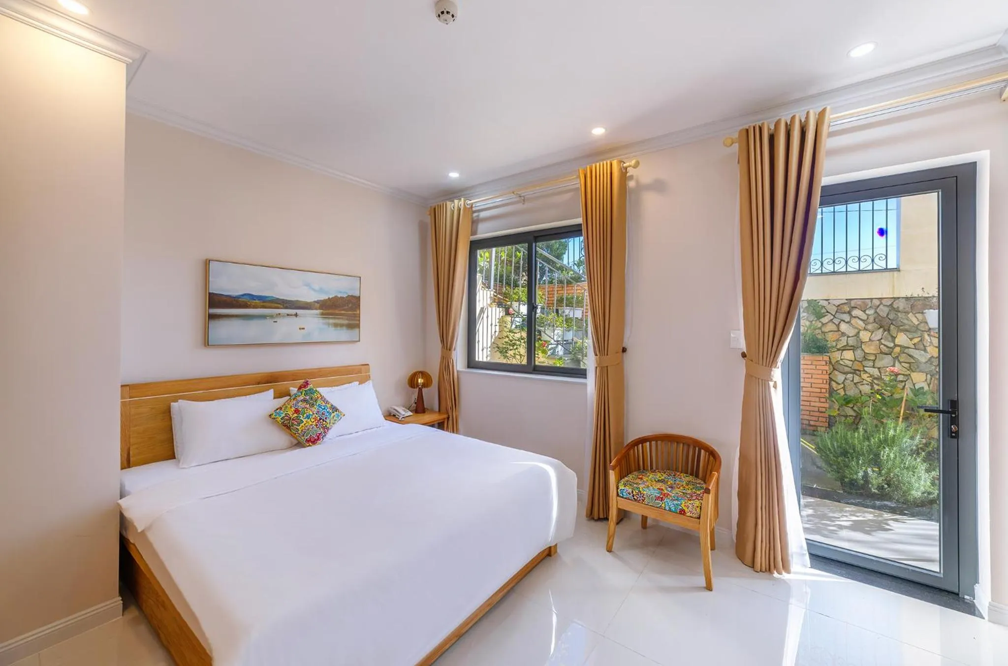 Bed in Cerasoi Boutique Villa Dalat
