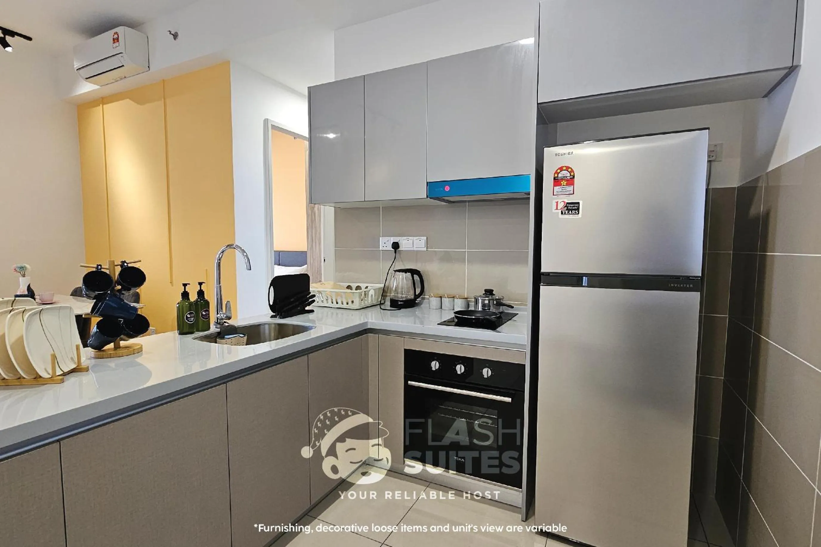 Kitchen or kitchenette in Trion Premium Suites @ KL