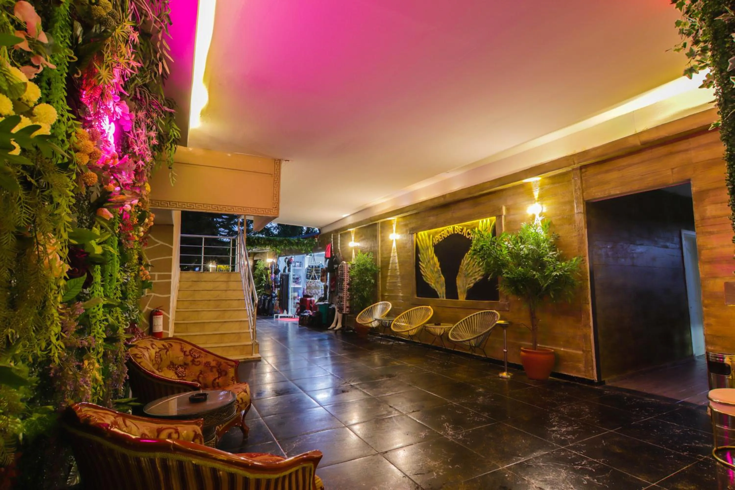 Lobby or reception in Aperion Beach Hotel Side