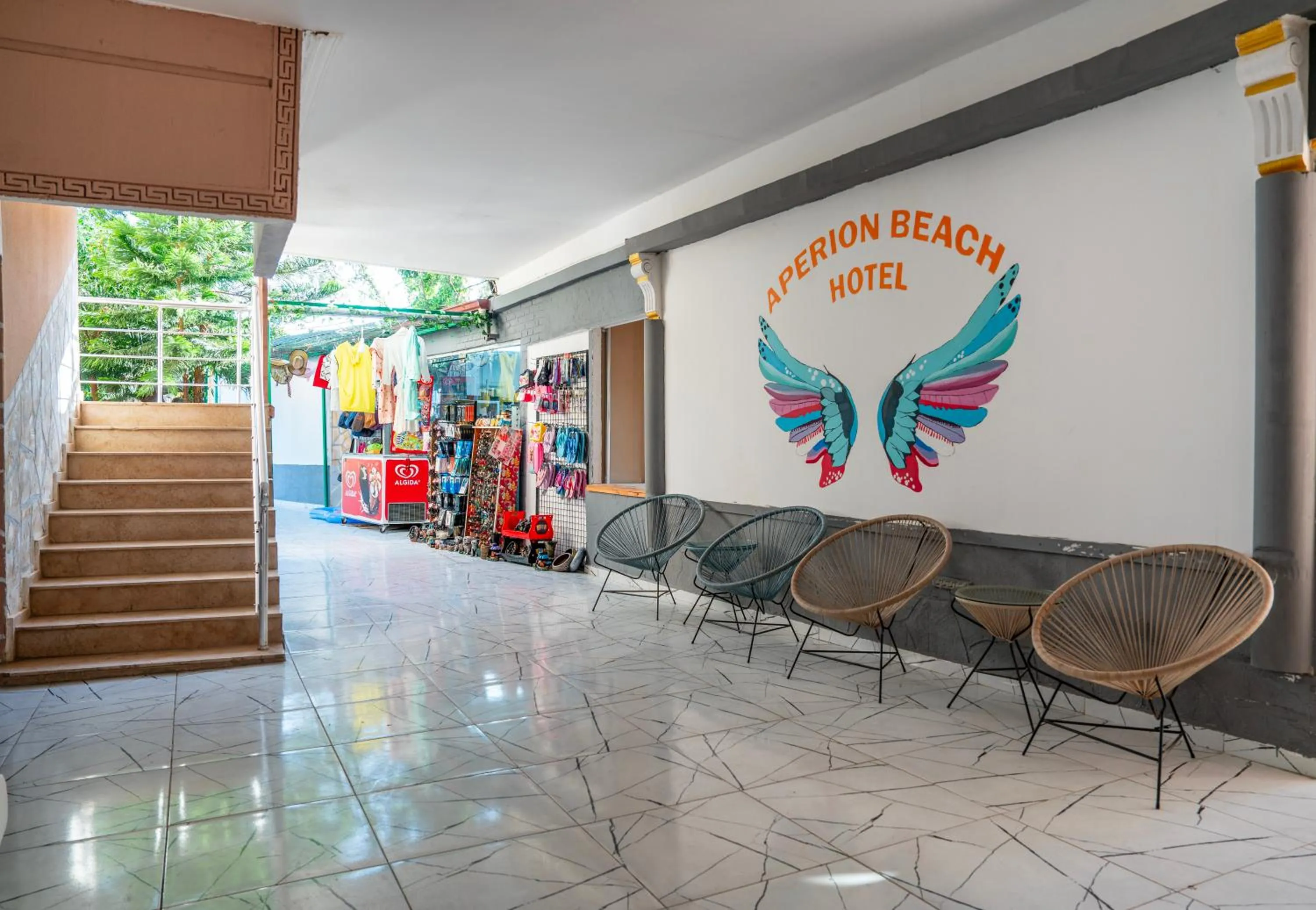 Seating area in Aperion Beach Hotel Side