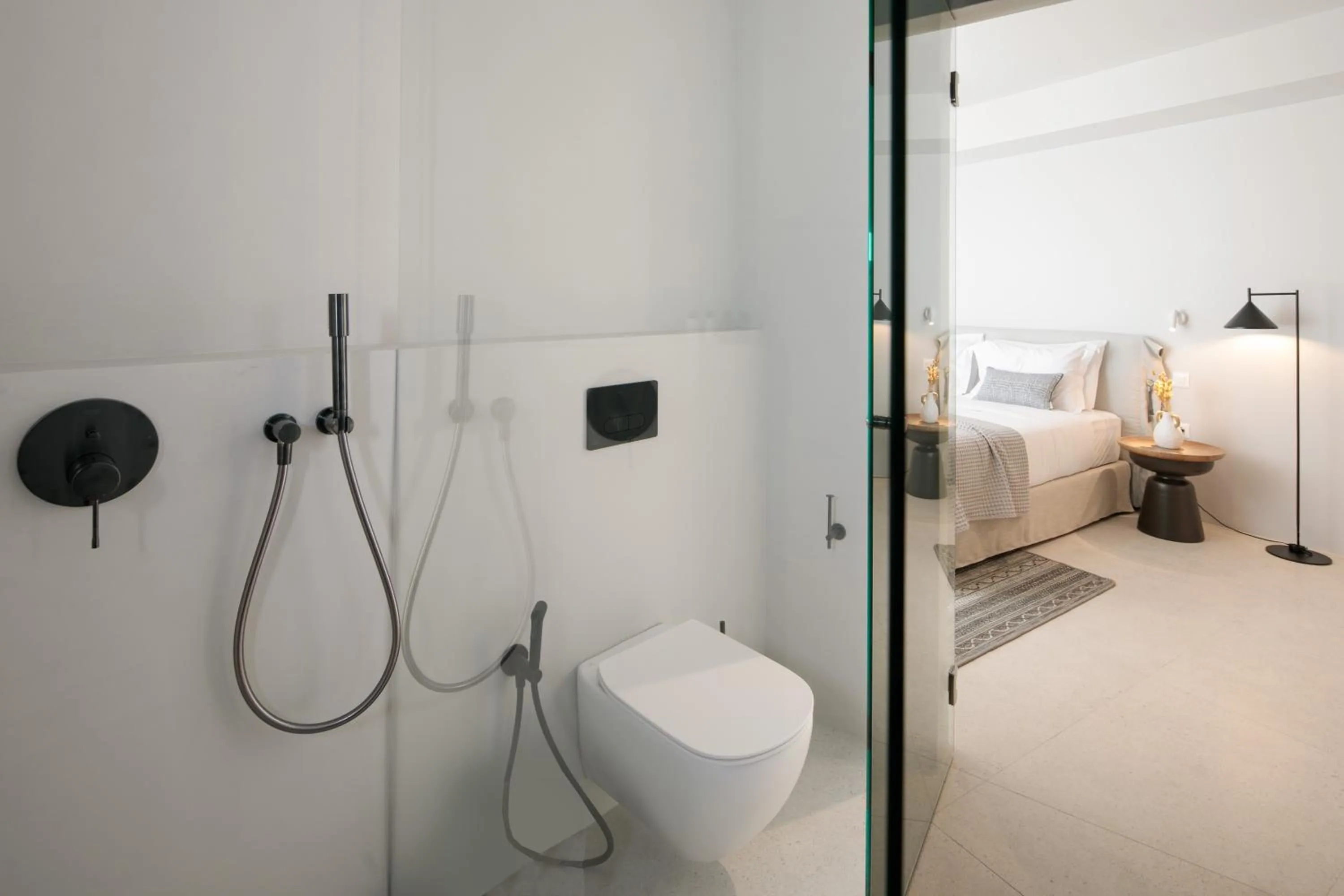 Bathroom, Bed in Anapollo Boutique Hotel Adults Only