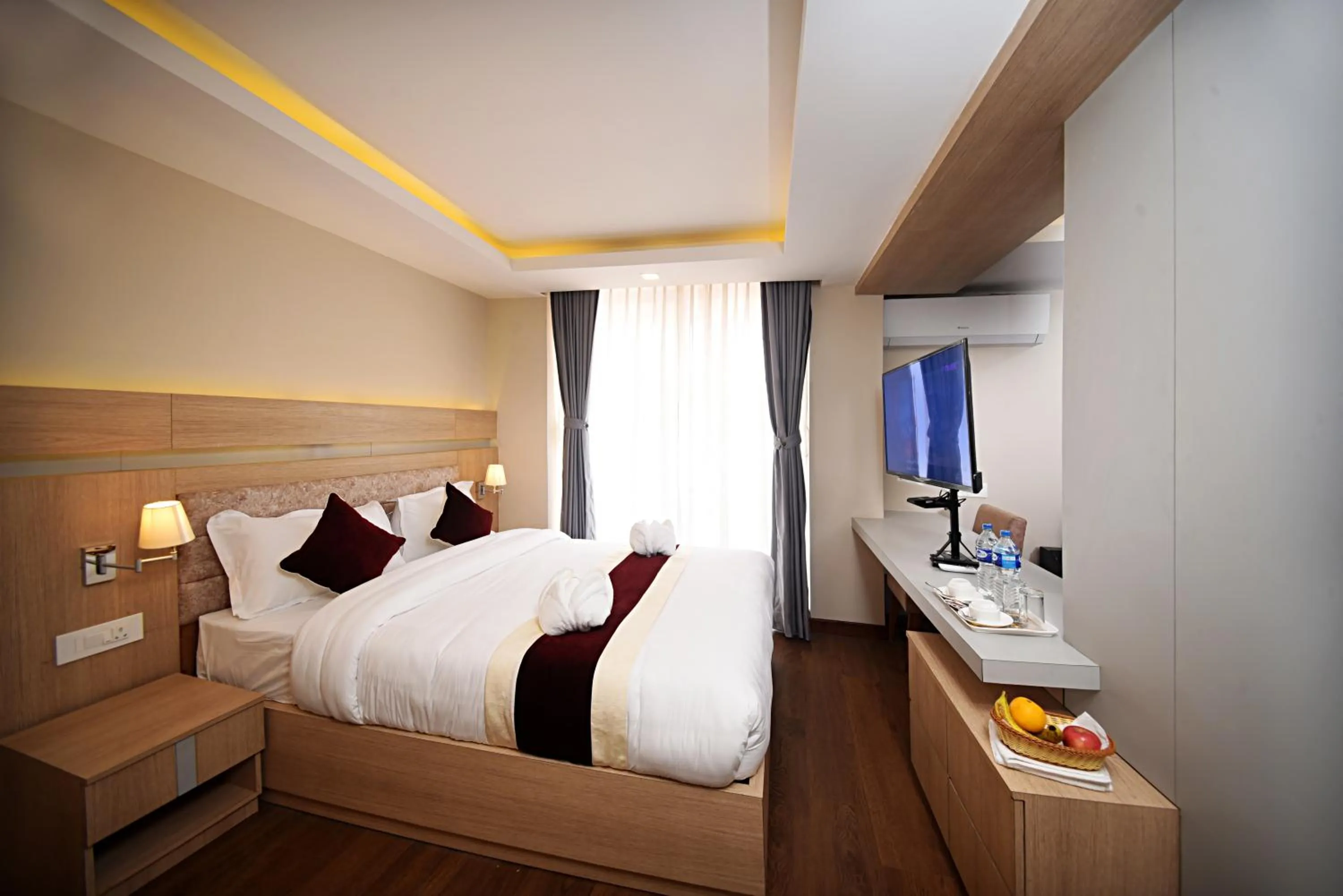 Photo of the whole room, Bed in Divine Kathmandu Hotel