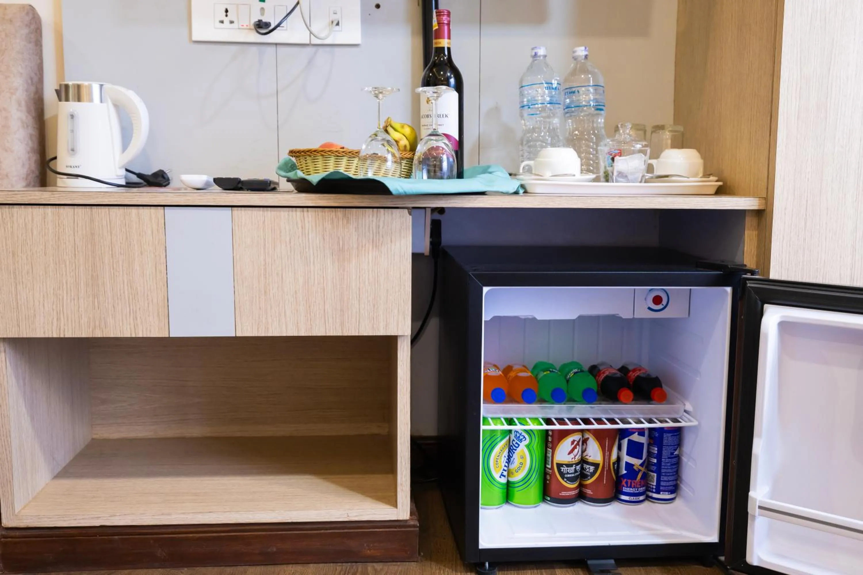 minibar in Divine Kathmandu Hotel