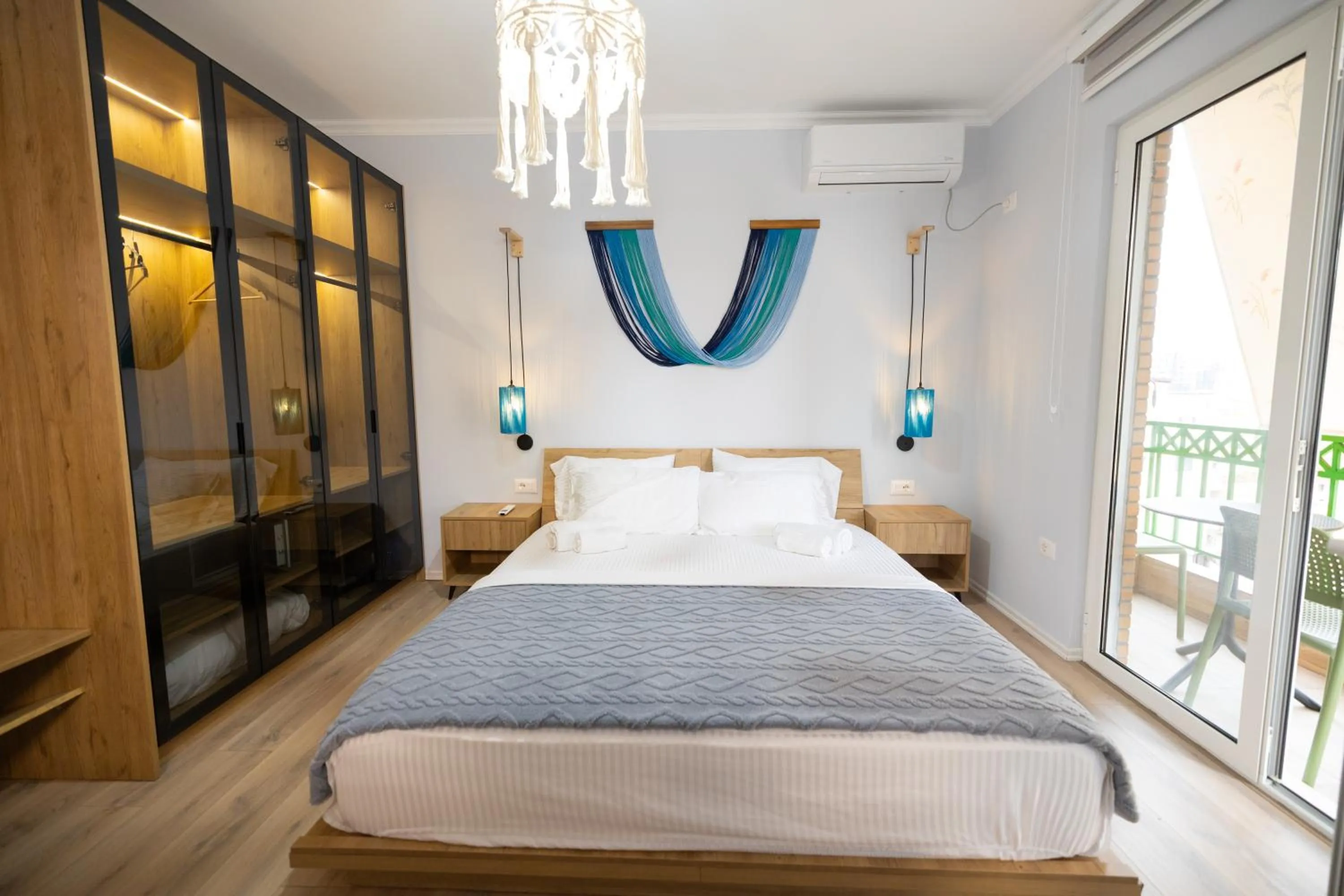 Bed in Boho Central Apartment