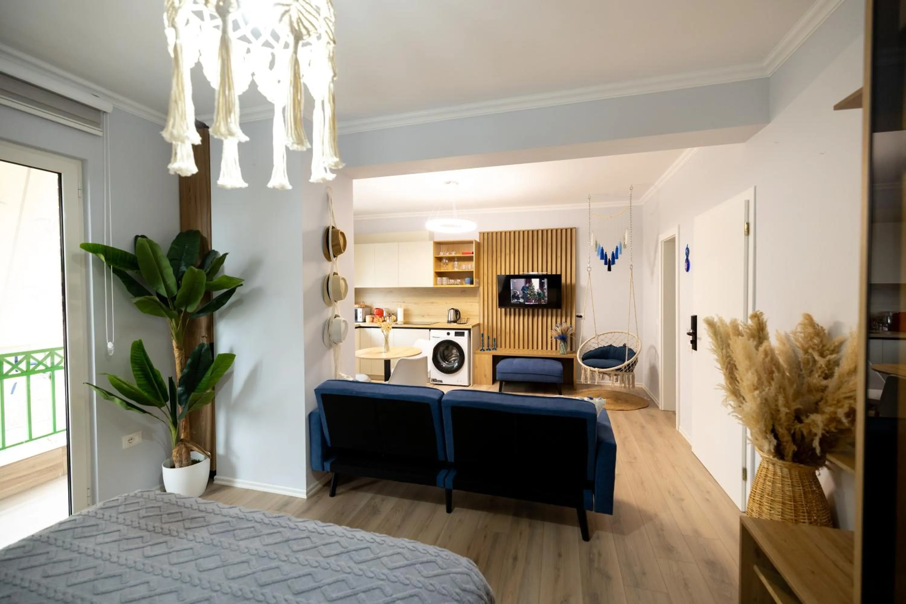 Bed in Boho Central Apartment