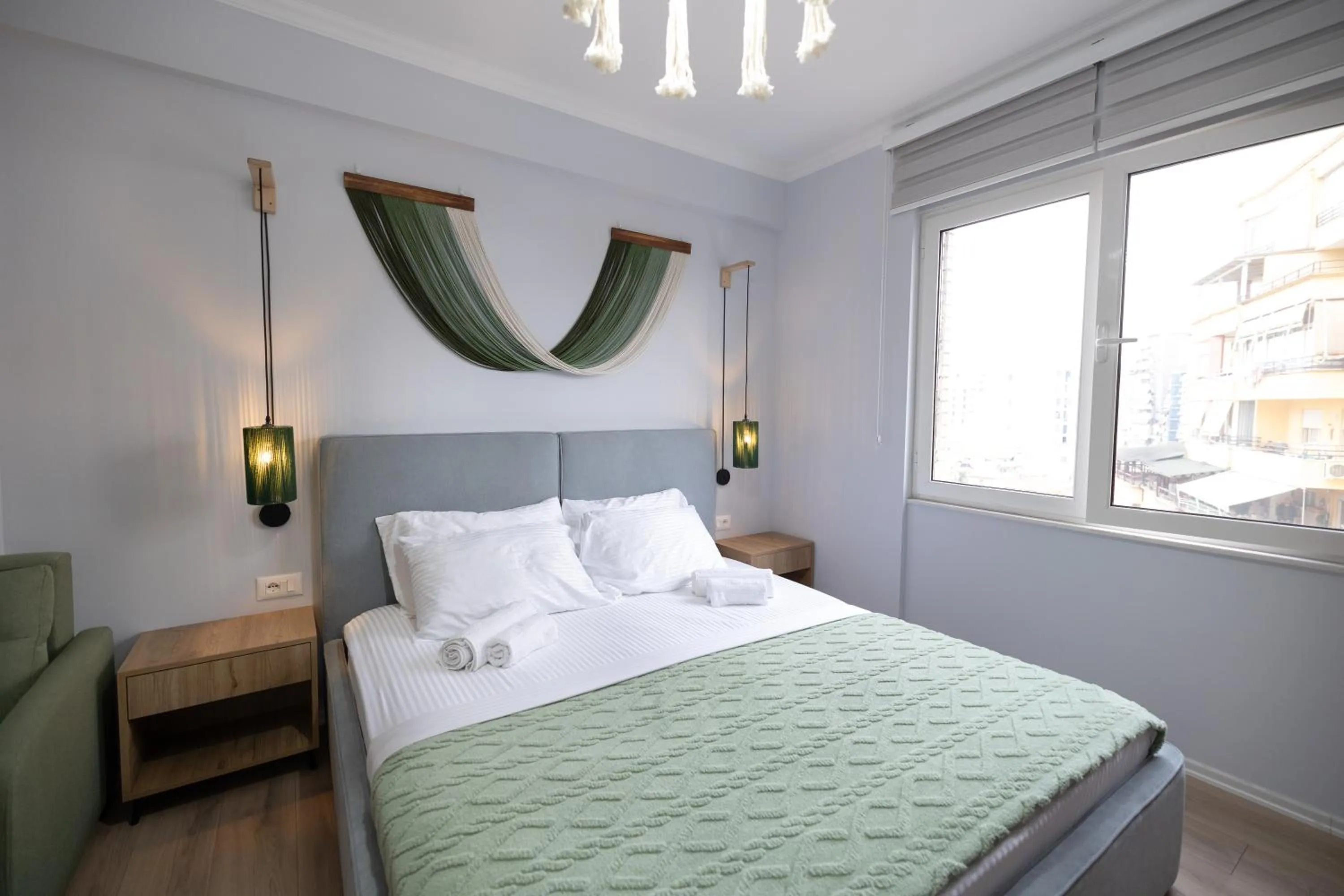 Bed in Boho Central Apartment