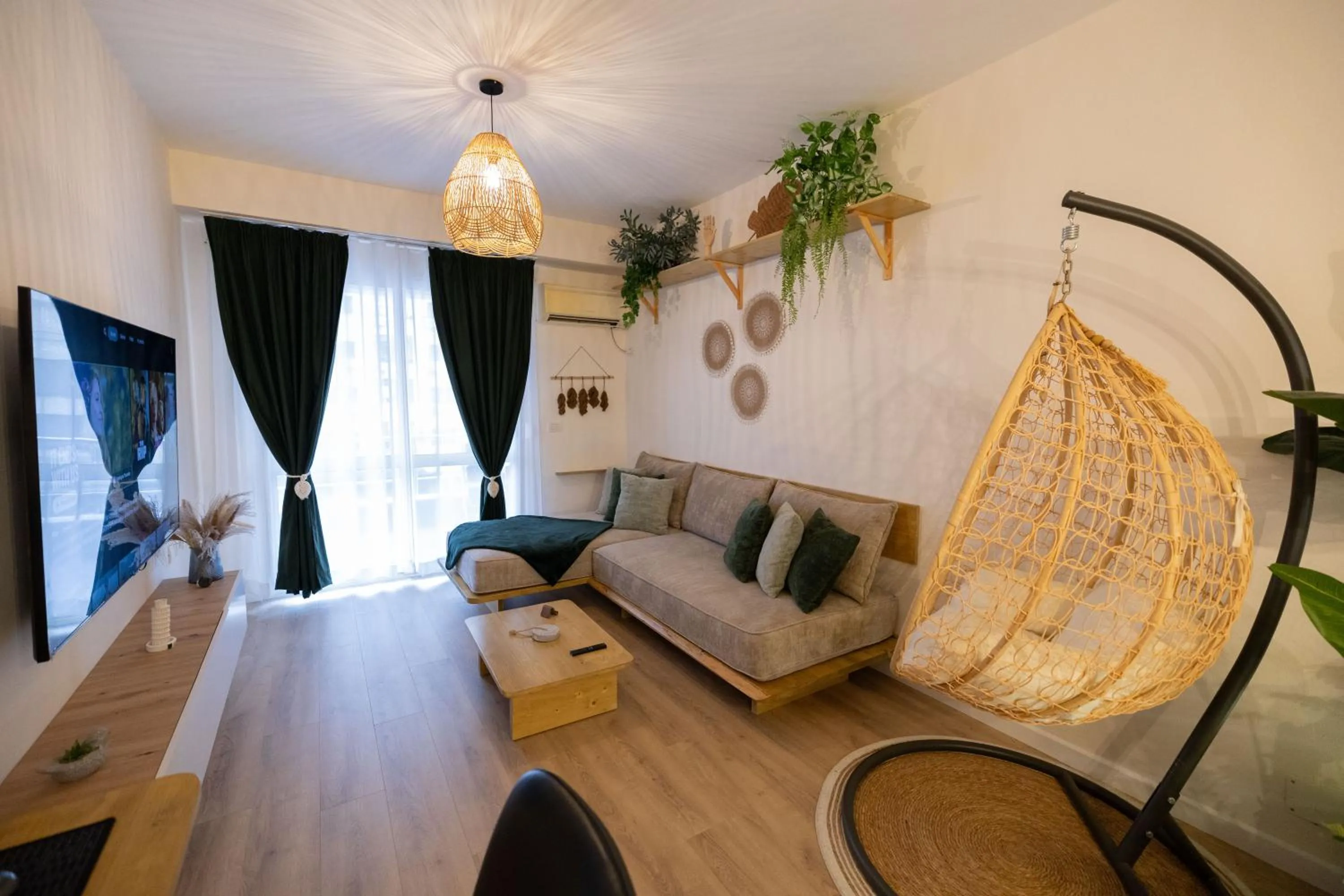 Bed in Boho Central Apartment