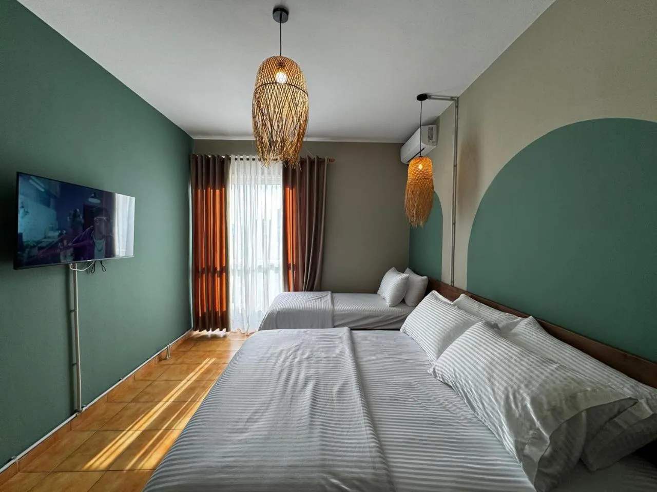 Bed in Boho Central Apartment