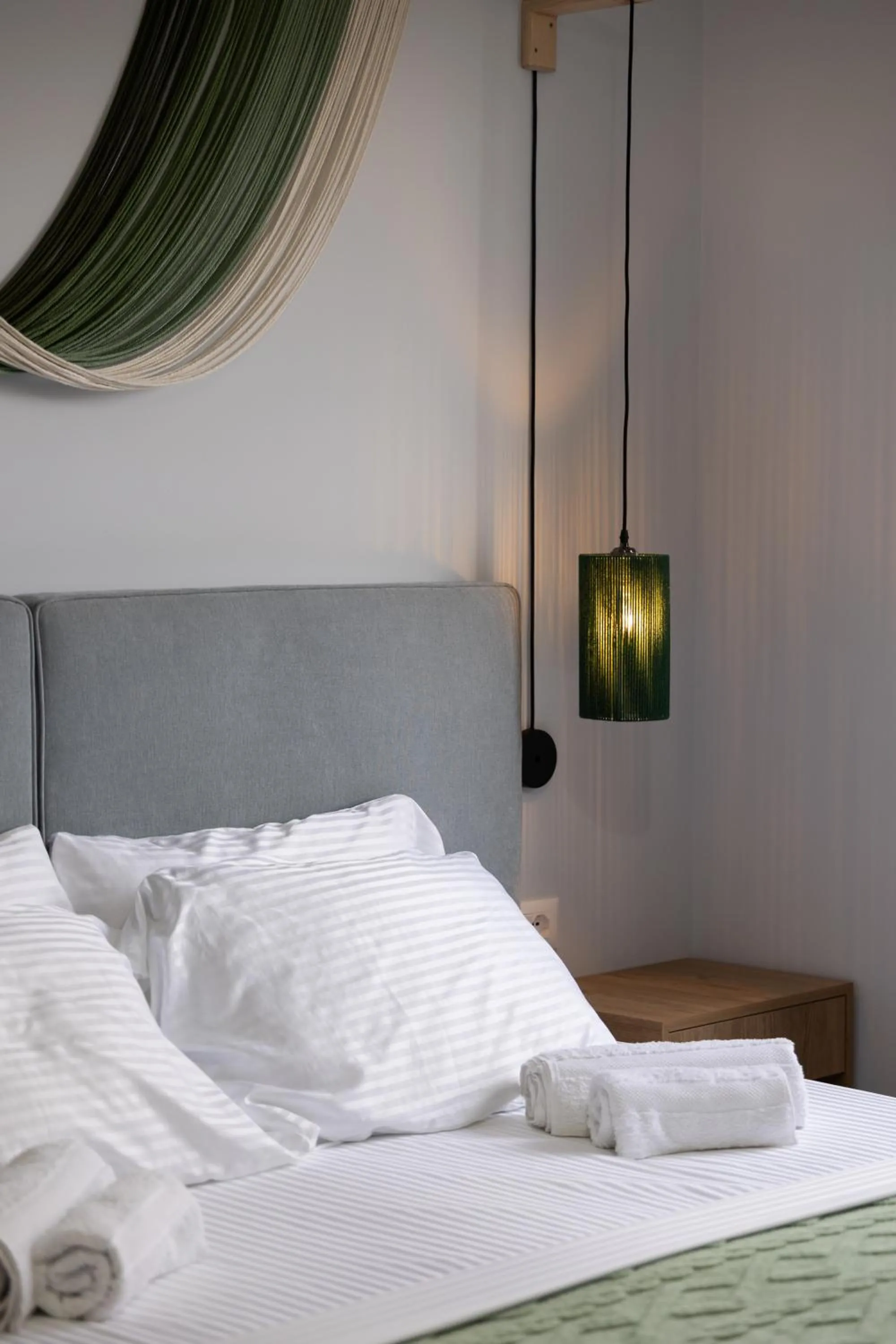 Bedroom, Bed in Boho Central Apartment