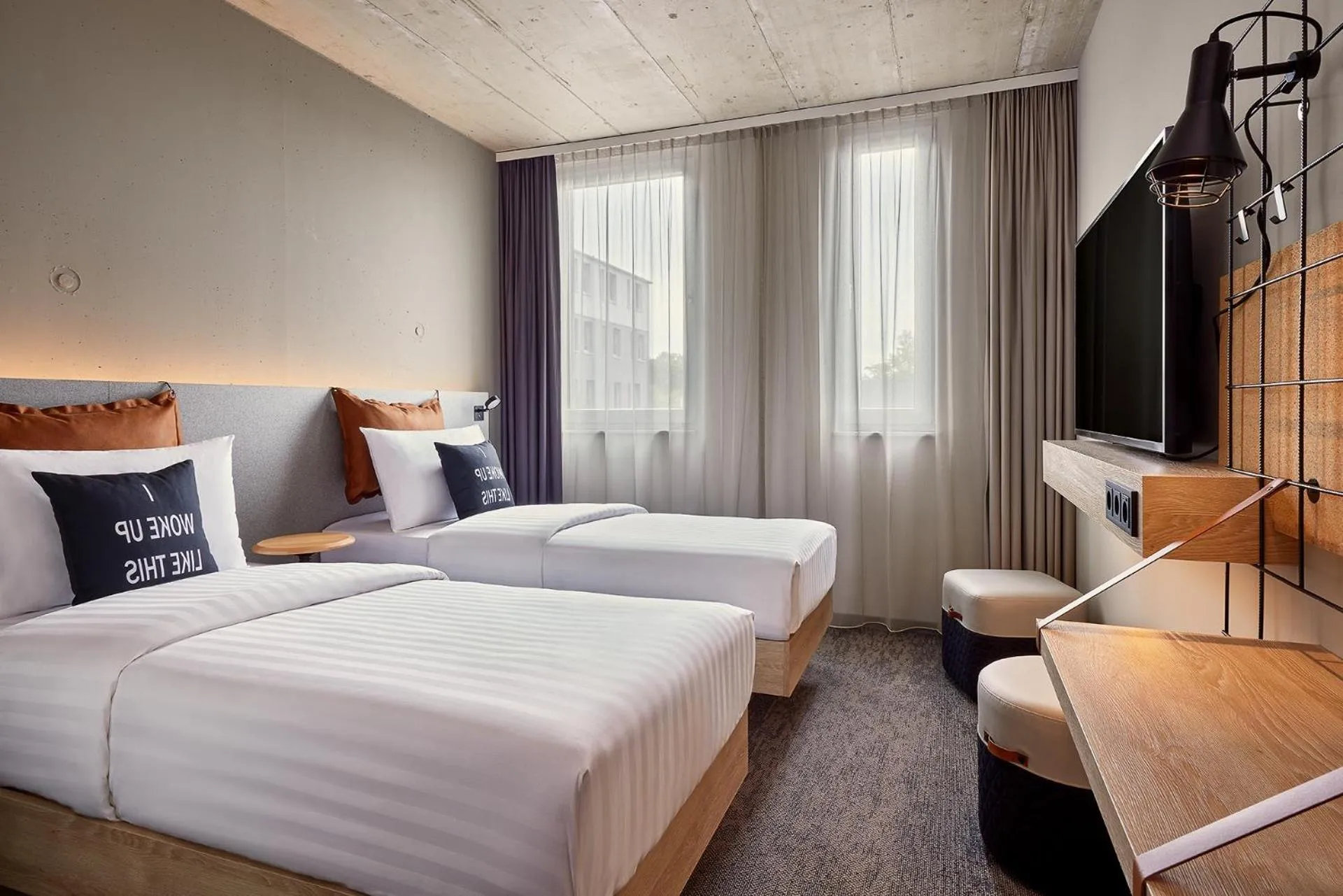 Bedroom, Bed in Moxy Karlsruhe