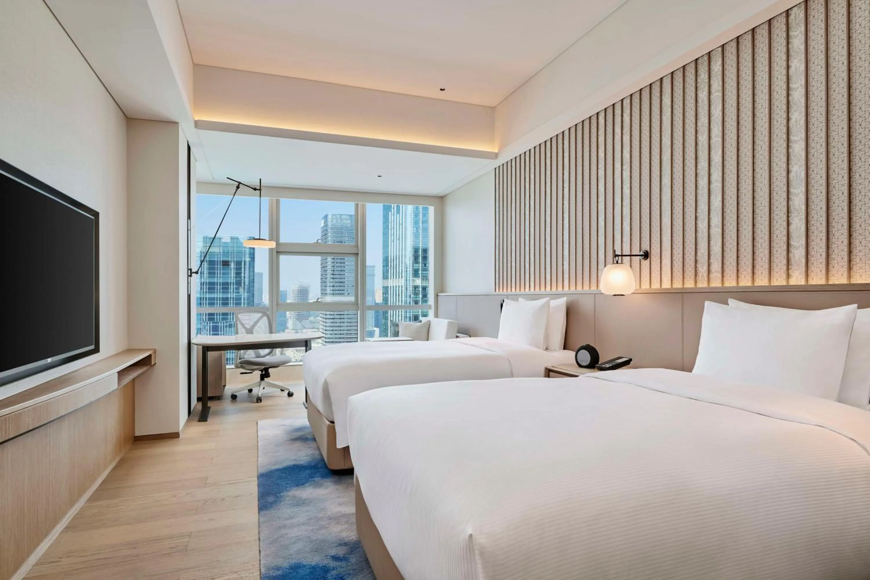 Bed in DoubleTree by Hilton Zhuhai Hengqin
