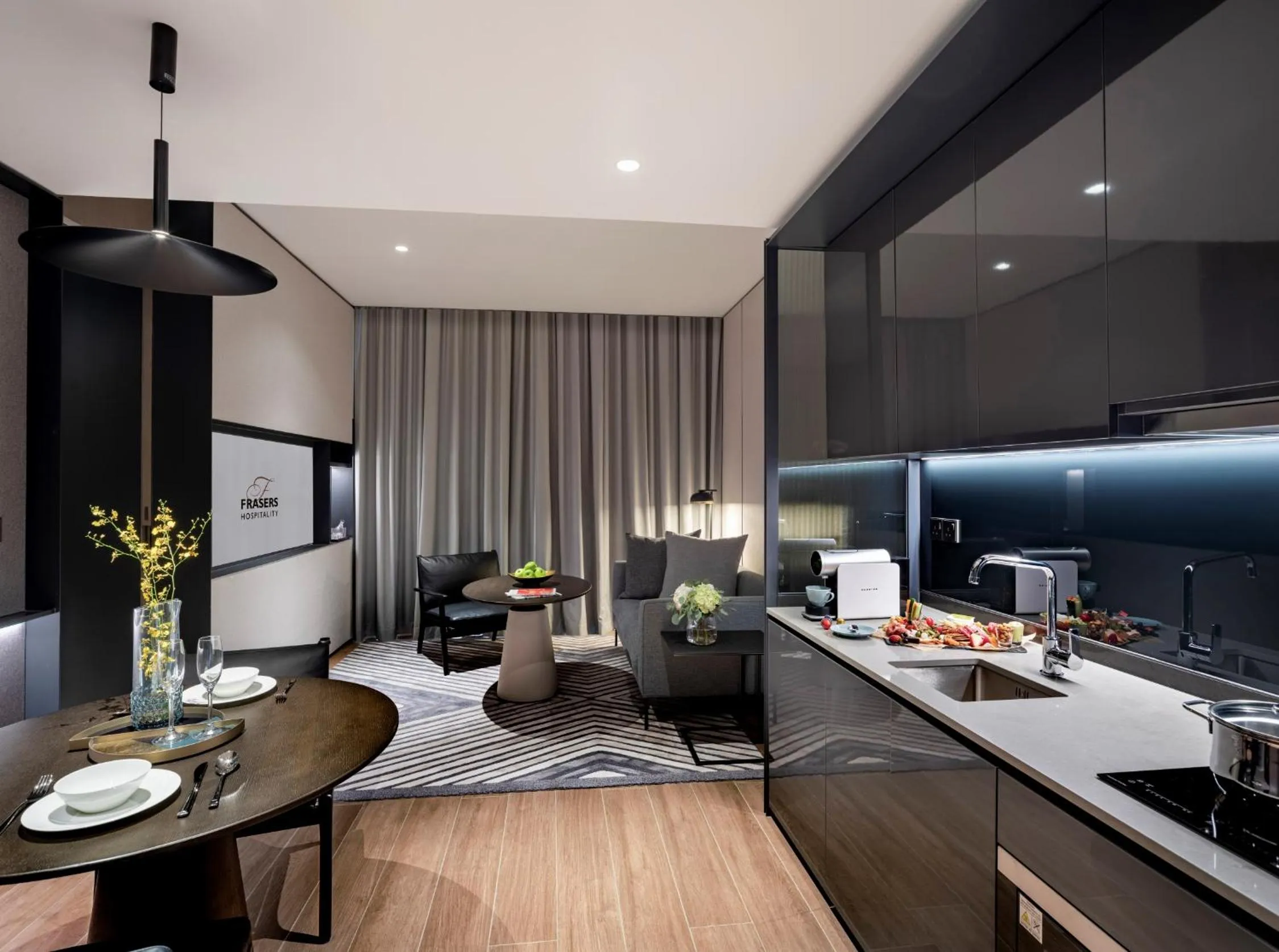 Kitchen or kitchenette in Fraser Residence River Promenade, Singapore