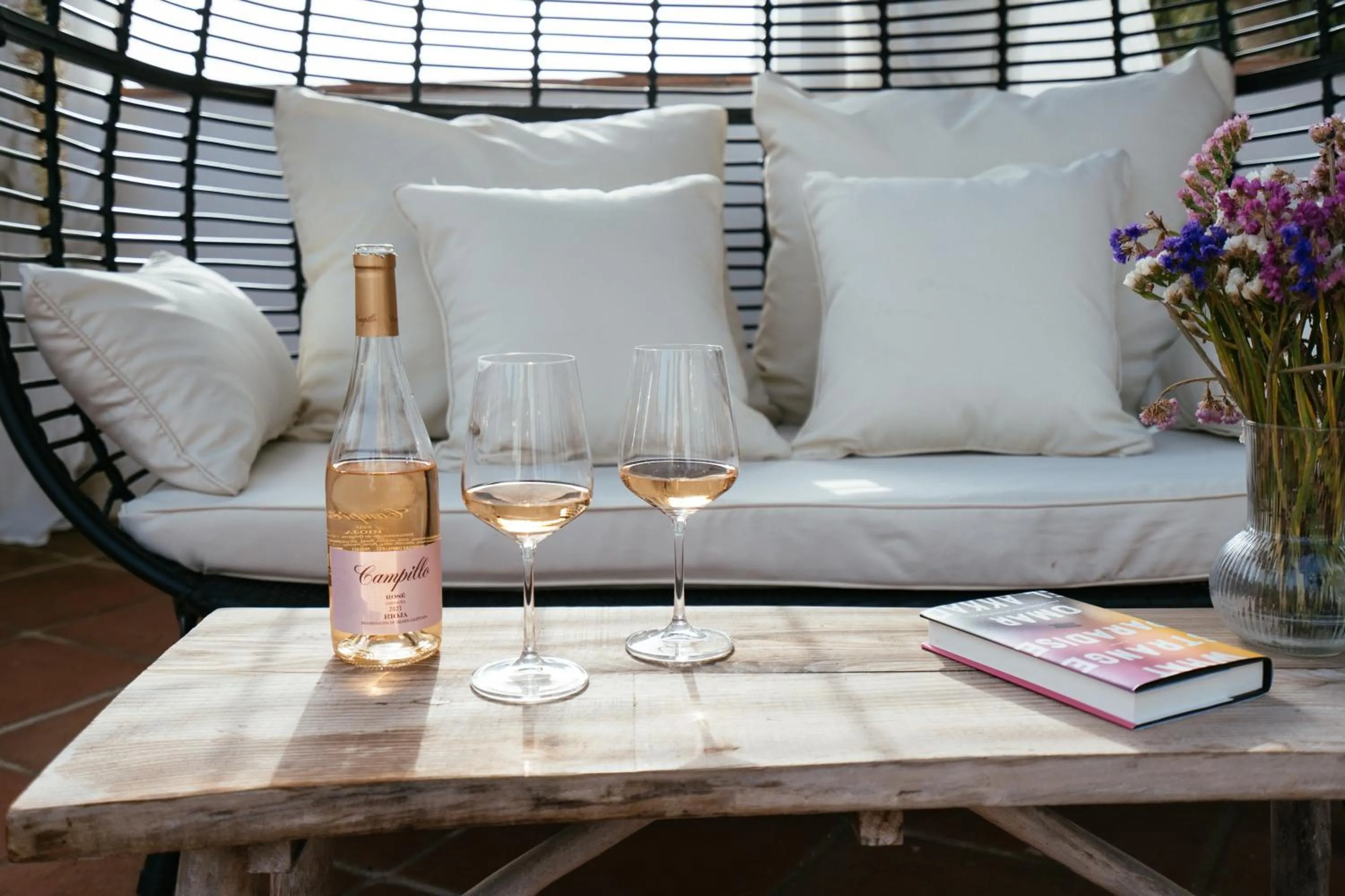 Seating area in Hearts & Home