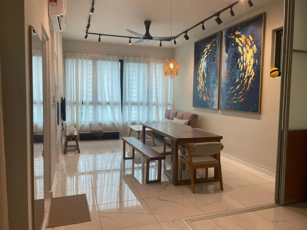 Dining area in Cubic Botanical Suites Bangsar South by HomeBrickz