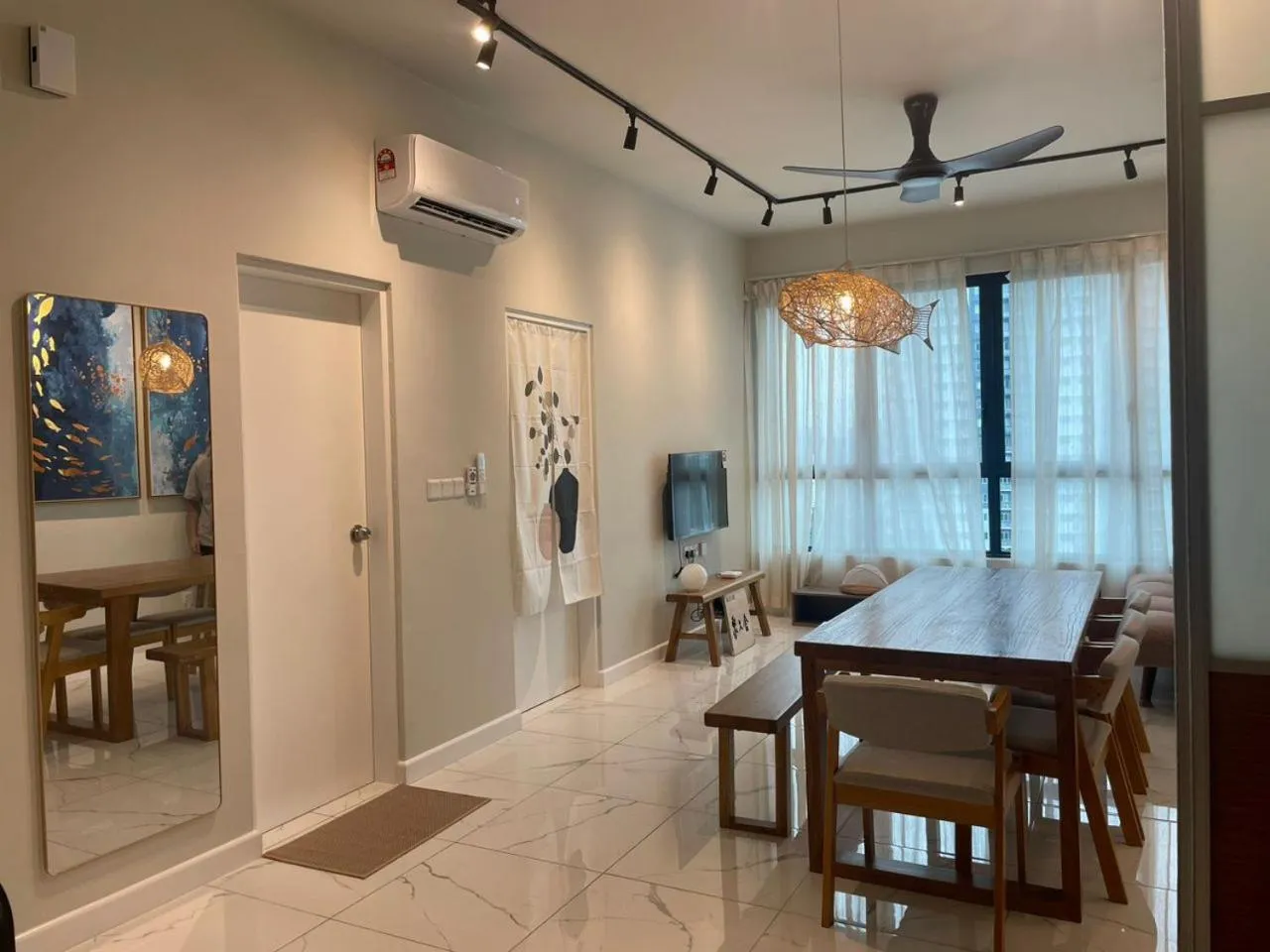 Living room in Cubic Botanical Suites Bangsar South by HomeBrickz