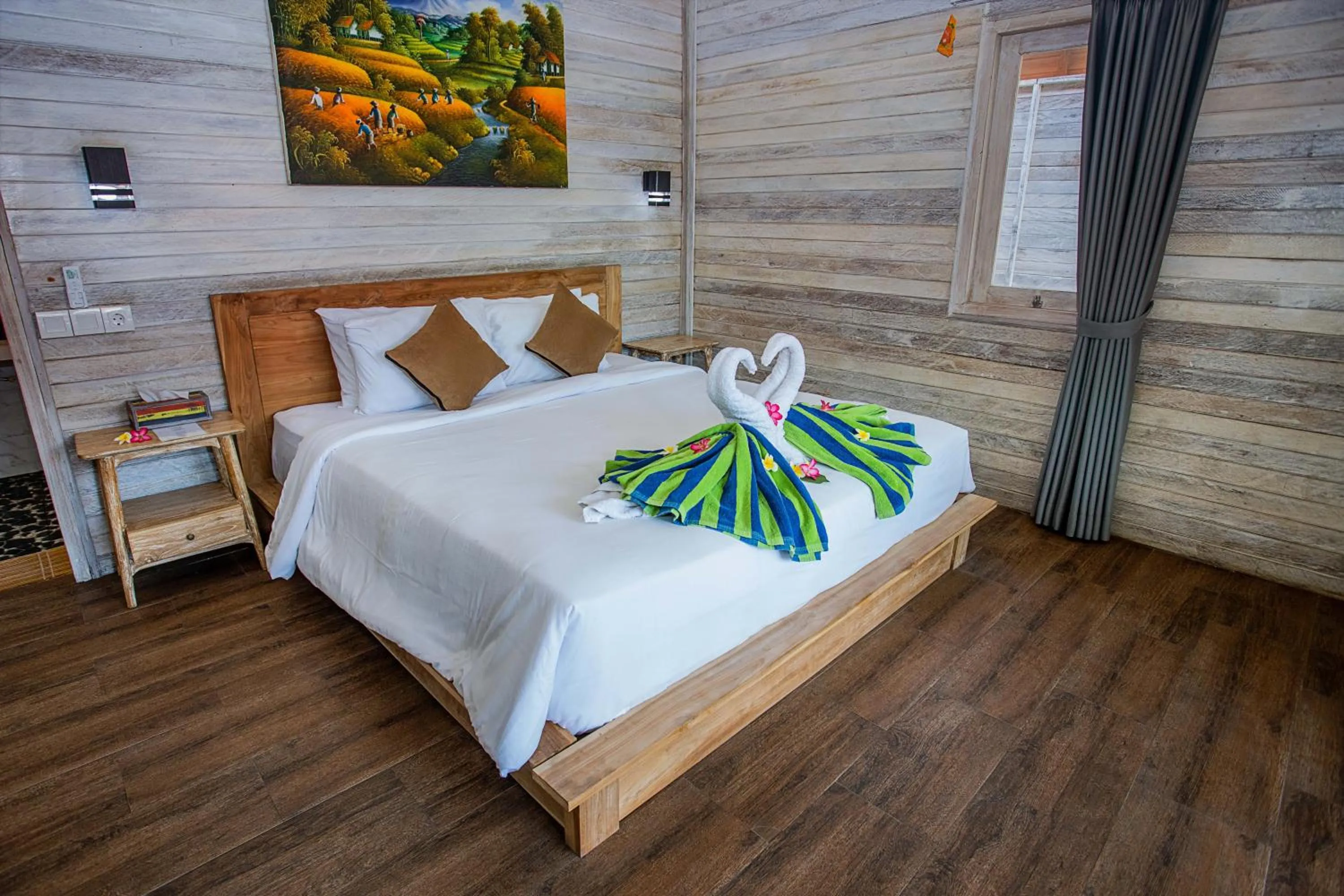 Bed in Blue Sky Villa Ceningan