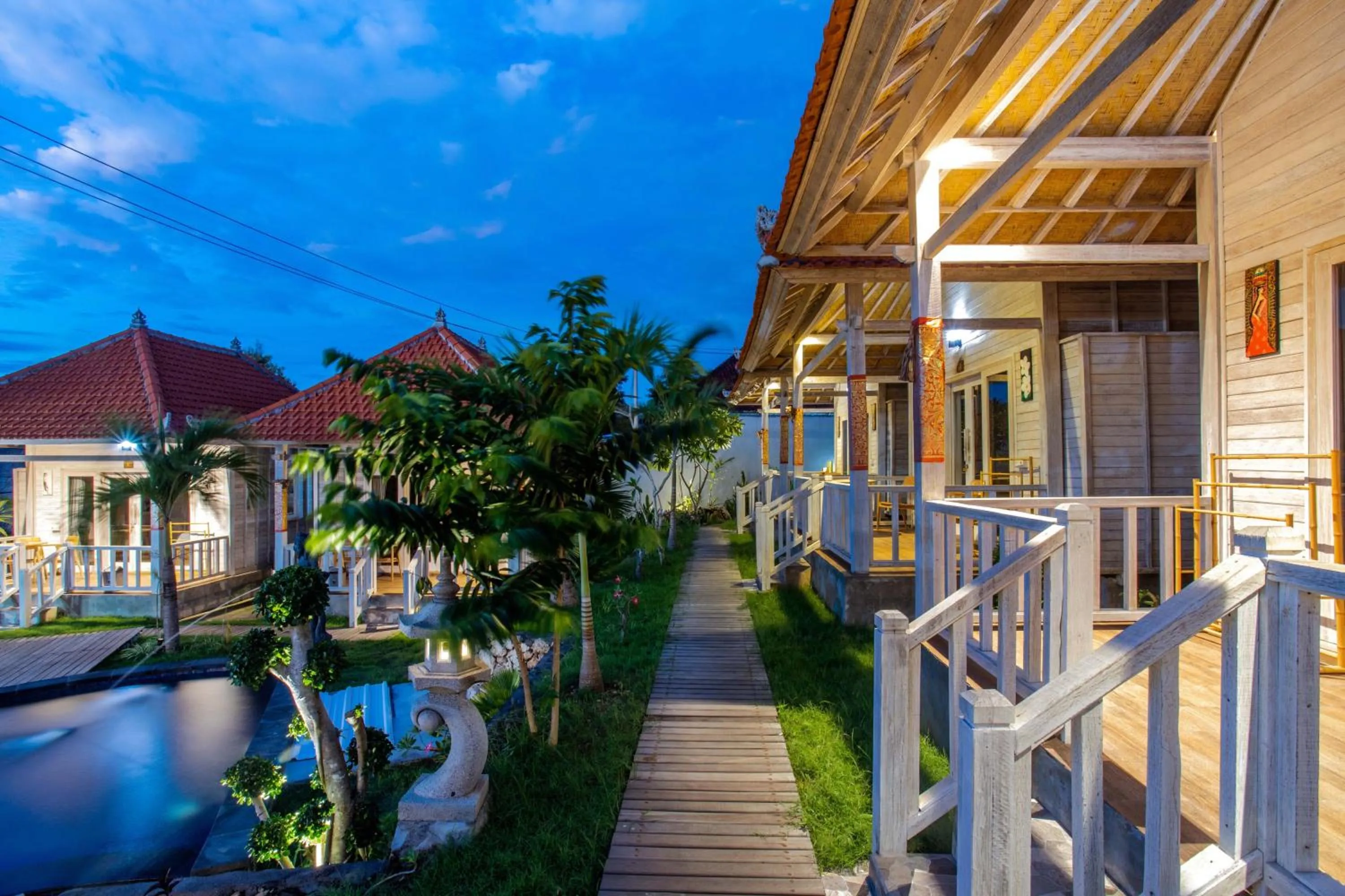 Balcony/Terrace in Blue Sky Villa Ceningan