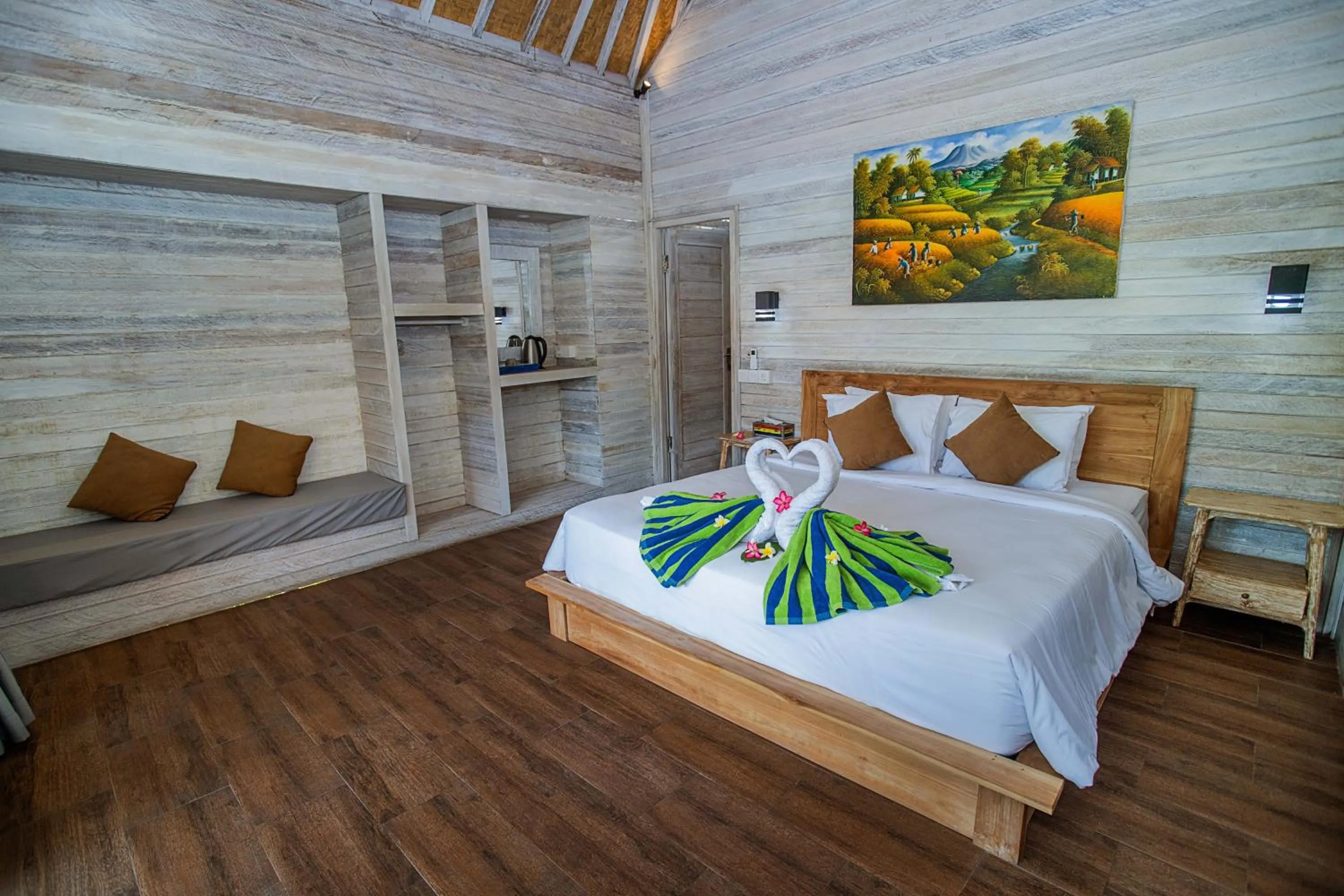 Bed in Blue Sky Villa Ceningan