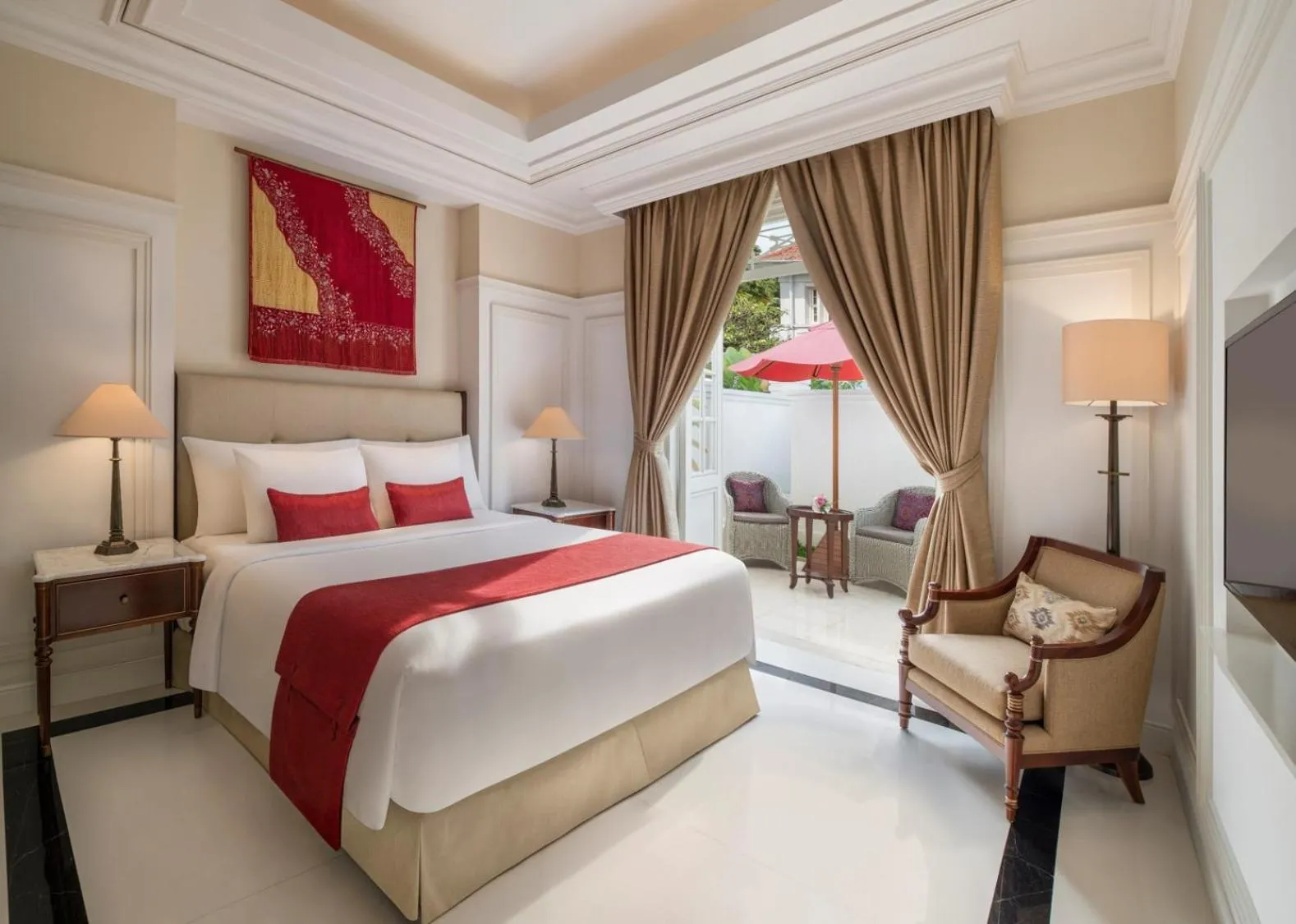 Bed in The Hermitage, A Tribute Portfolio Hotel, Jakarta